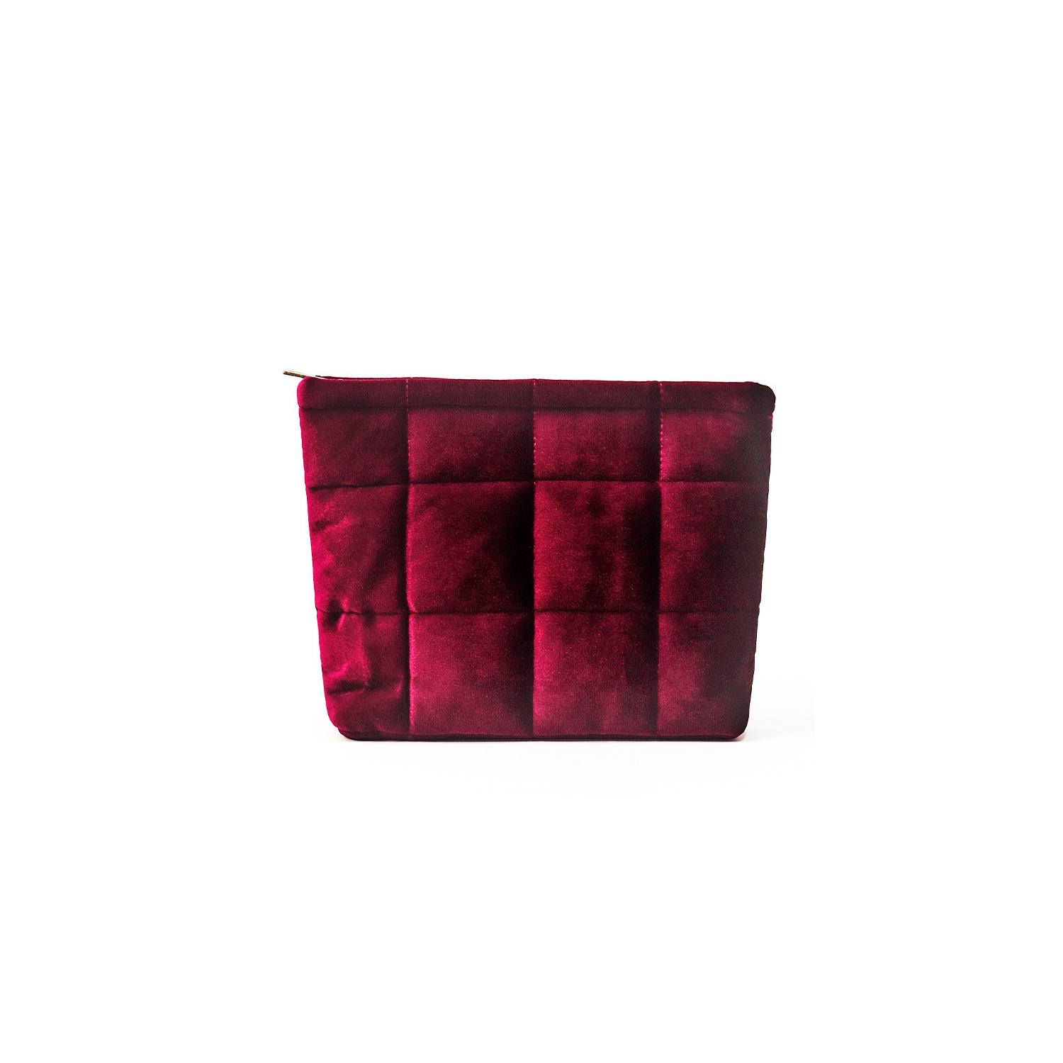 Cosmetic bag, portable large-capacity quilted storage bag, travel toiletry bag - deep red