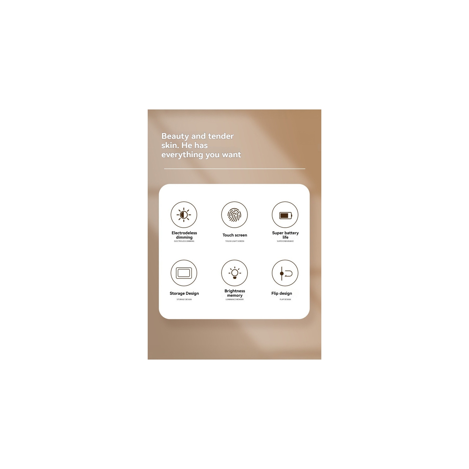 Sac à cosmétiques LED avec miroir, miroir à maquillage éclairé, grand sac de rangement portatif portatif pour les voyages