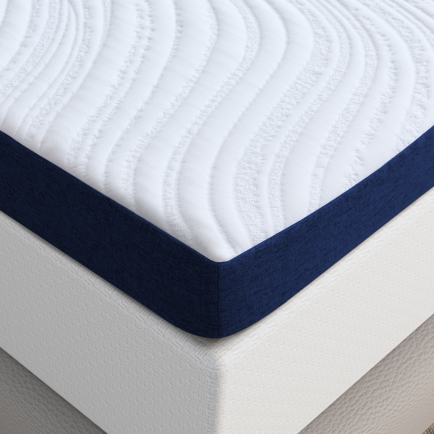 Surmatelas en mousse à mémoire moyenne de 3 po de Twolike infusé de gel pour un sommeil confortable - Grand lit