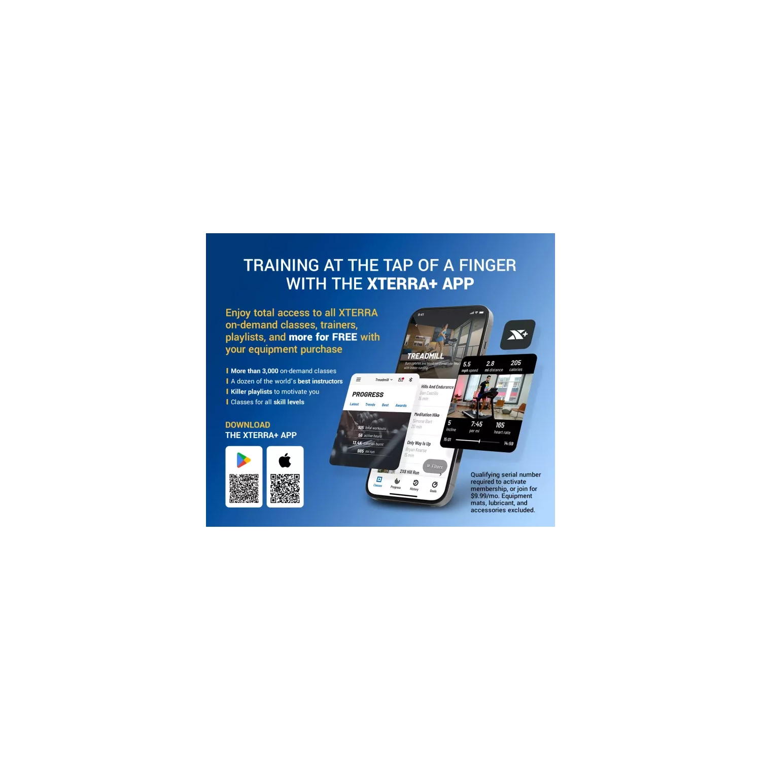 Vélo à position allongée SB130 de Xterra Fitness