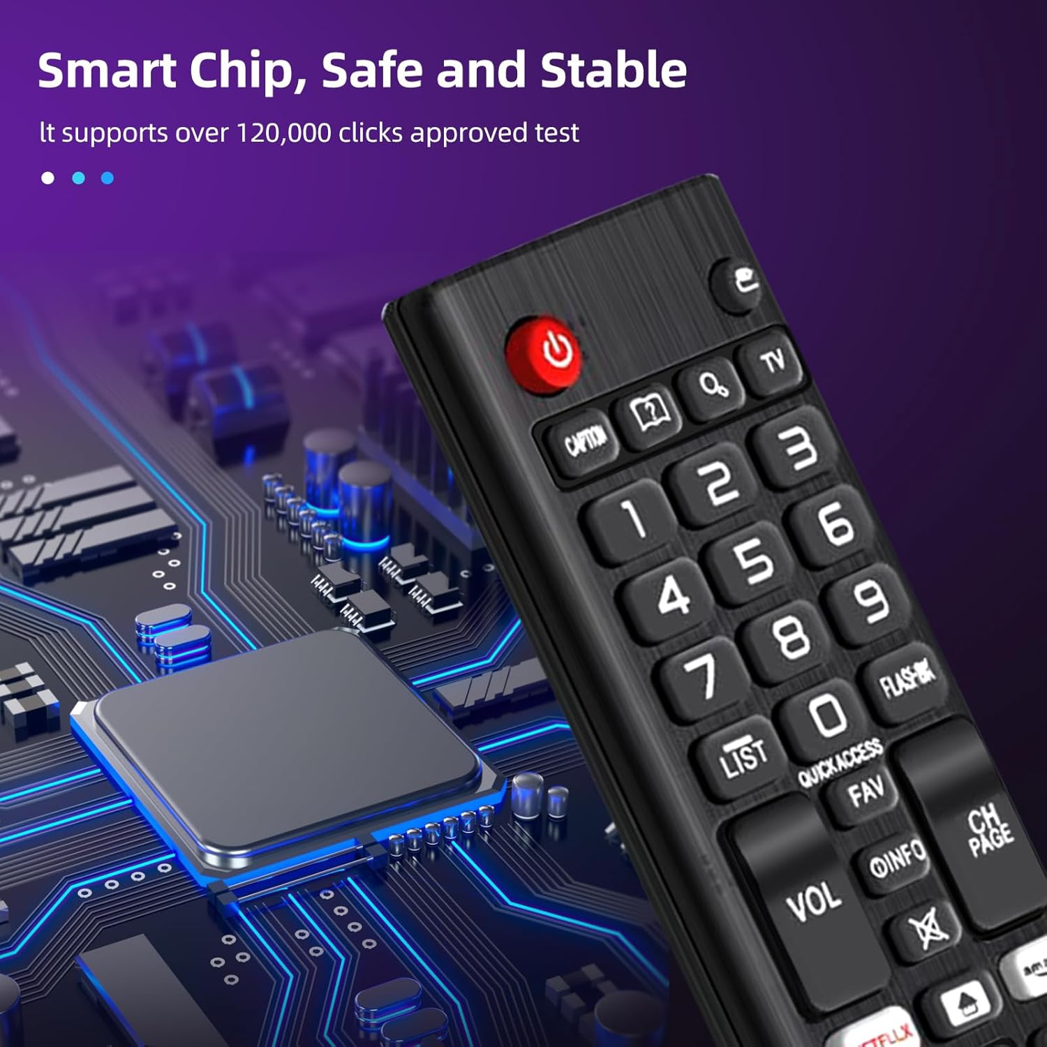 JNGKE Universal Remote Control for LG-Smart-TV with Netflix Button LG Replacement Remote -1pic