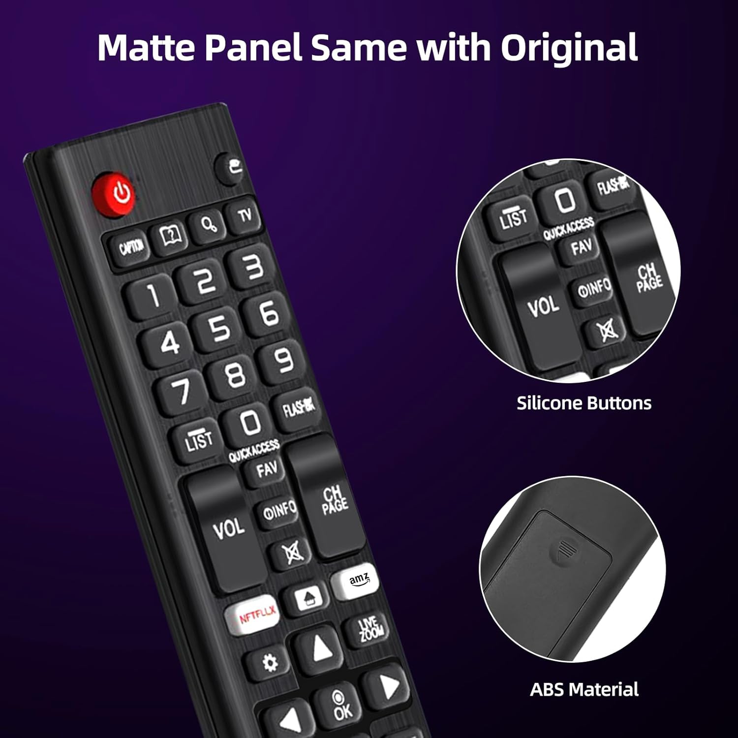 JNGKE Universal Remote Control for LG-Smart-TV with Netflix Button LG Replacement Remote -1pic