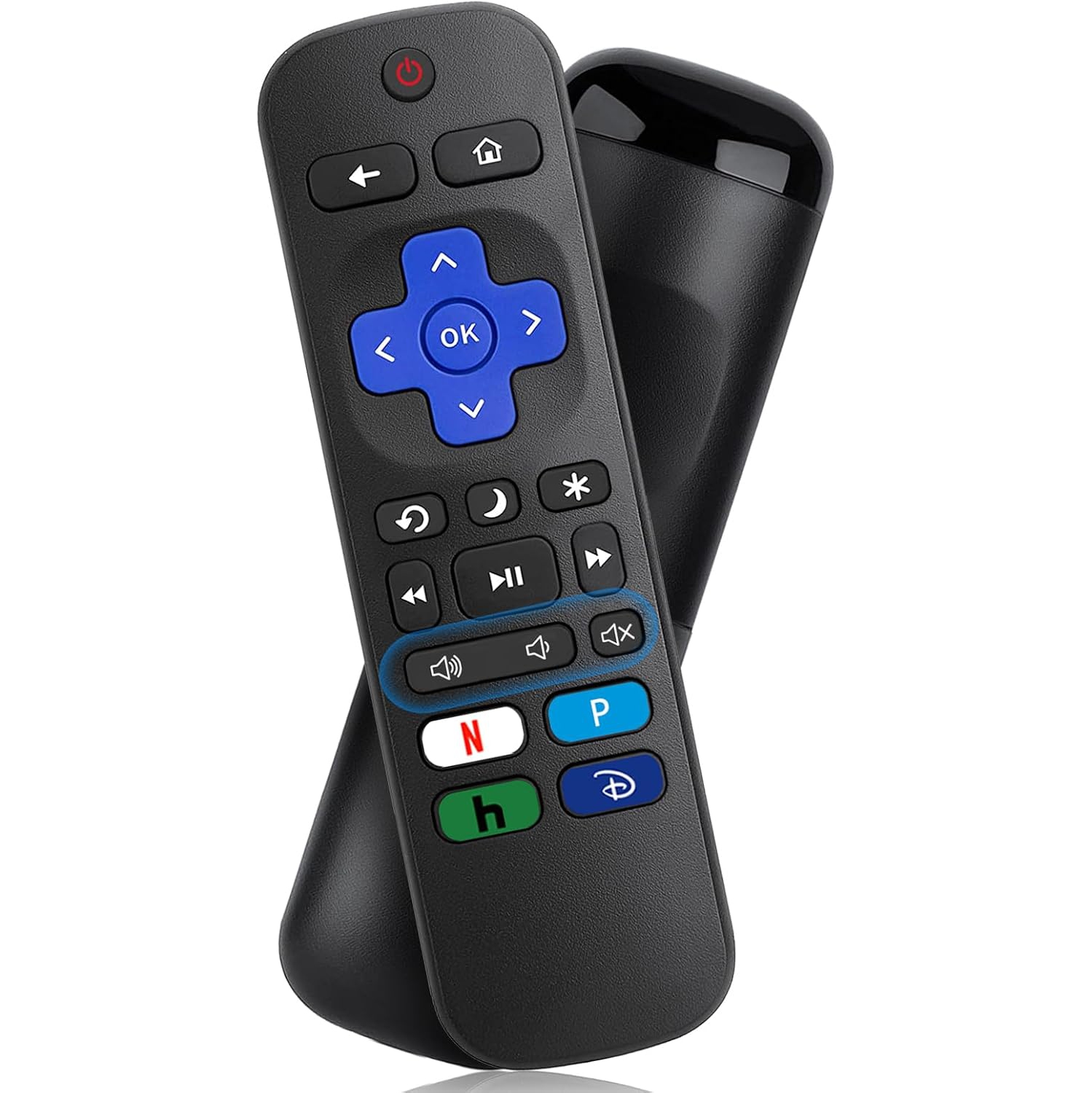 Télécommande de rechange de JANKE pour Roku TV, pour TCL/Hisense/Onn/RCA/Sharp Roku, avec boutons Netflix/Disney+/Hulu/YouTube（Pas pour Roku Stick &
