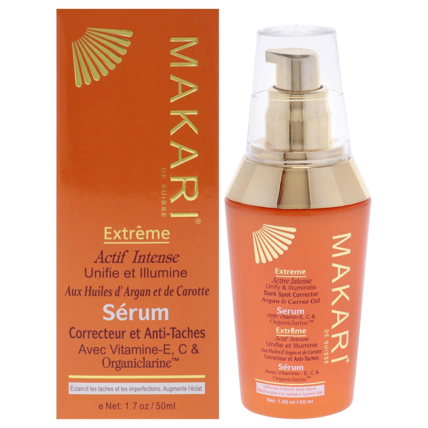 Sérum correcteur de taches d'argan et de carotte extrême de Makari pour femmes - 1,7&nbsp;oz Sérum