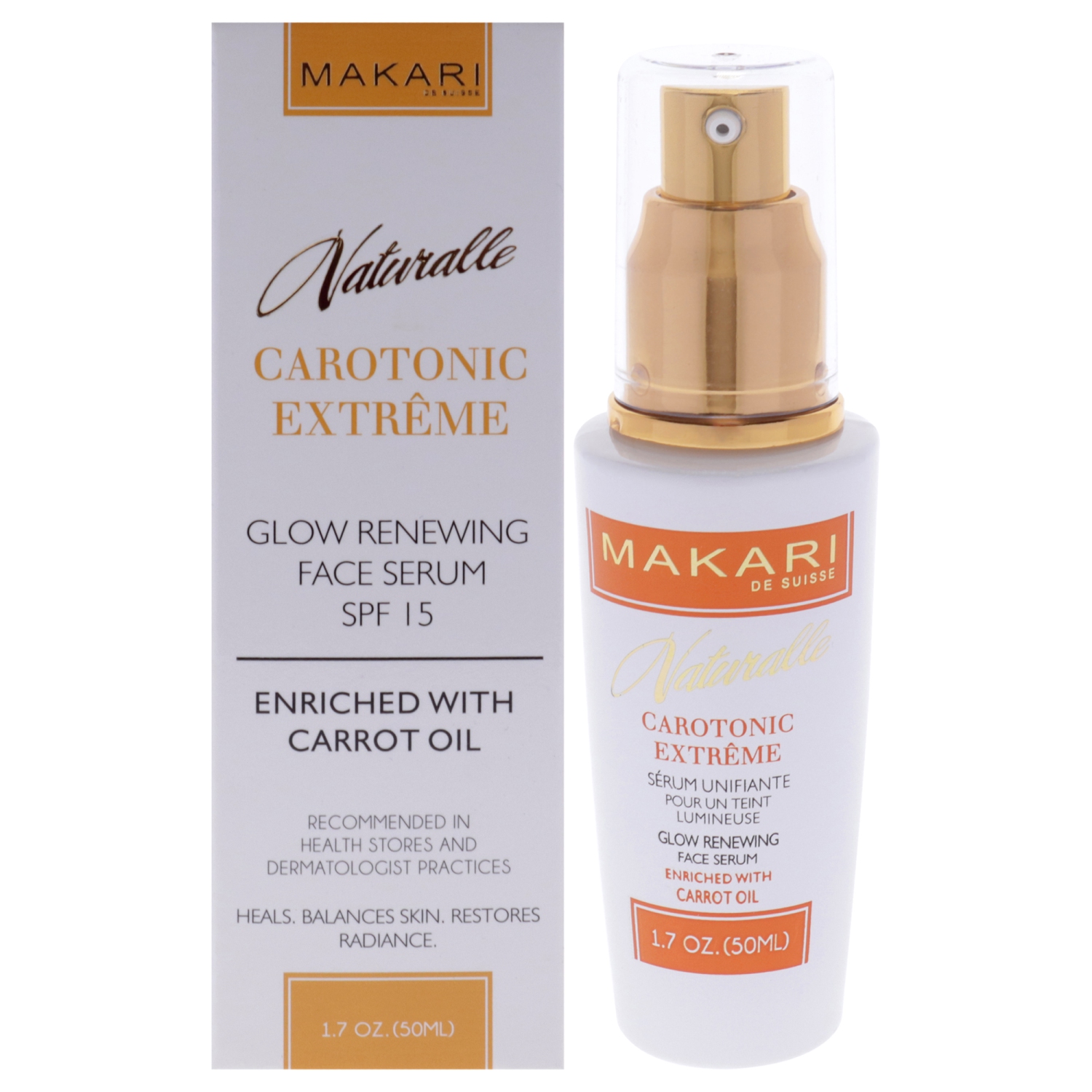Carotonic Extreme Glow Renewing Face Sérum FPS 15 par Makari pour Femme - 1,7&nbsp;oz Sérum