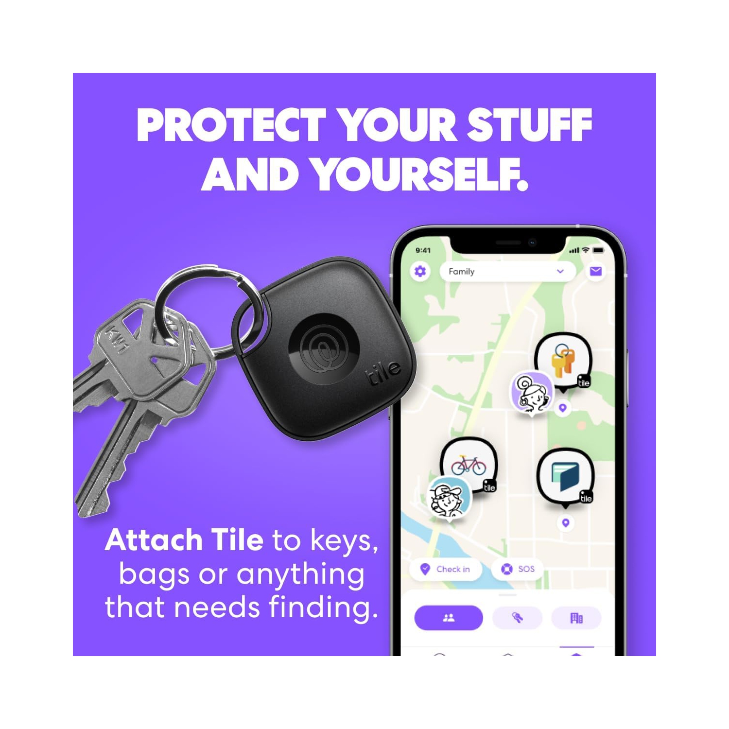 Tile by Life360 Essentials - Bluetooth Trackers & Item Locators for Keys, Wallets, Remotes & More; Easily Find All Your Things. Both iOS and Android
