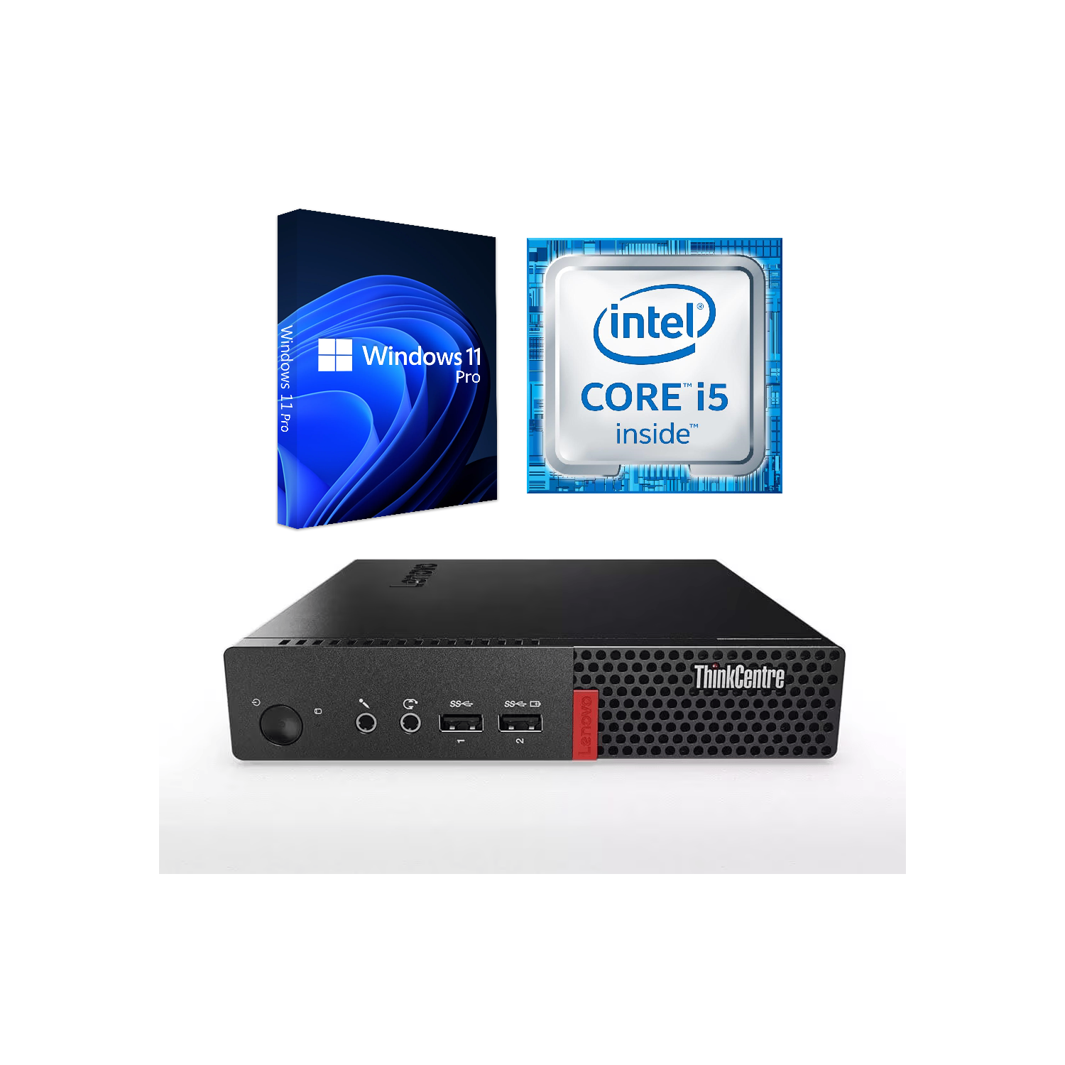 ThinkCentre M710q Tiny de Lenovo/i5-6500T 2,5&nbsp;GHz/RAM 16&nbsp;Go/SSD d'256&nbsp;Go/Windows 11 Pro/Wi-Fi - Ordinateur de bureau professionnel -