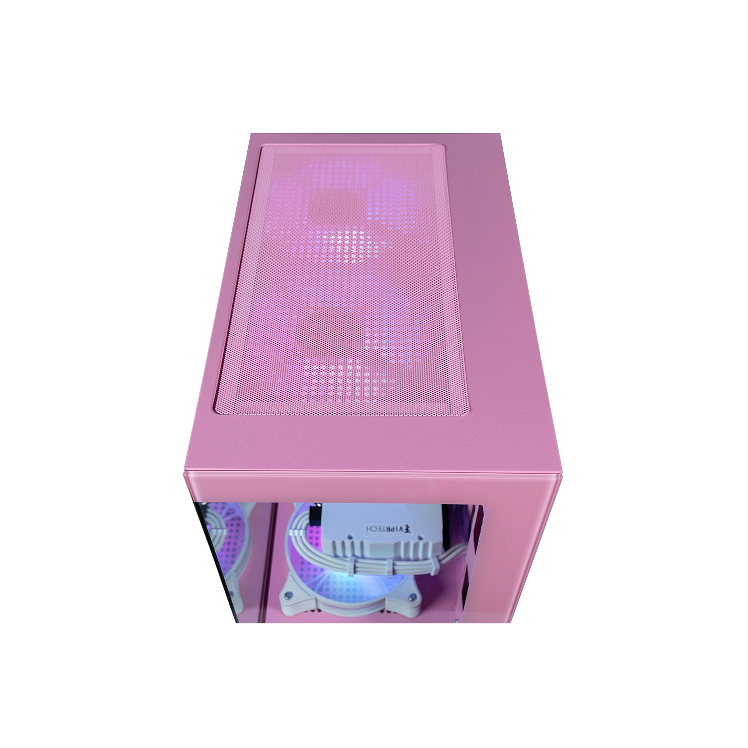 ViprTech Stryker 1.0 Gaming PC - AMD Ryzen 7, AMD RX 580 8GB, 16GB DDR4, 512GB SSD, WiFi BT, Win 11 Pro, Desktop Computer Prebuilt, Pink