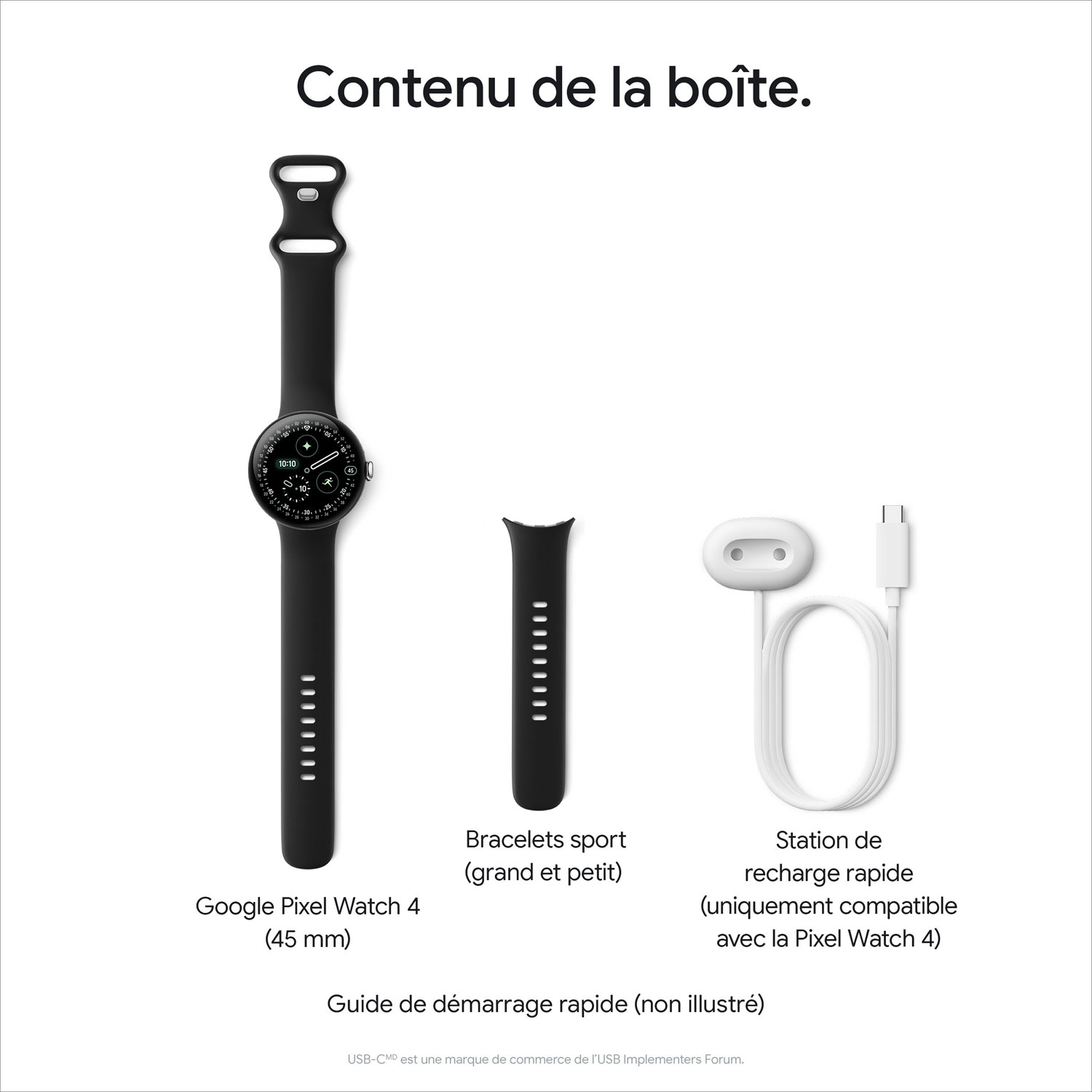 Google Pixel Watch 4 45mm Polished Silver Aluminum Case with Porcelain Active Band