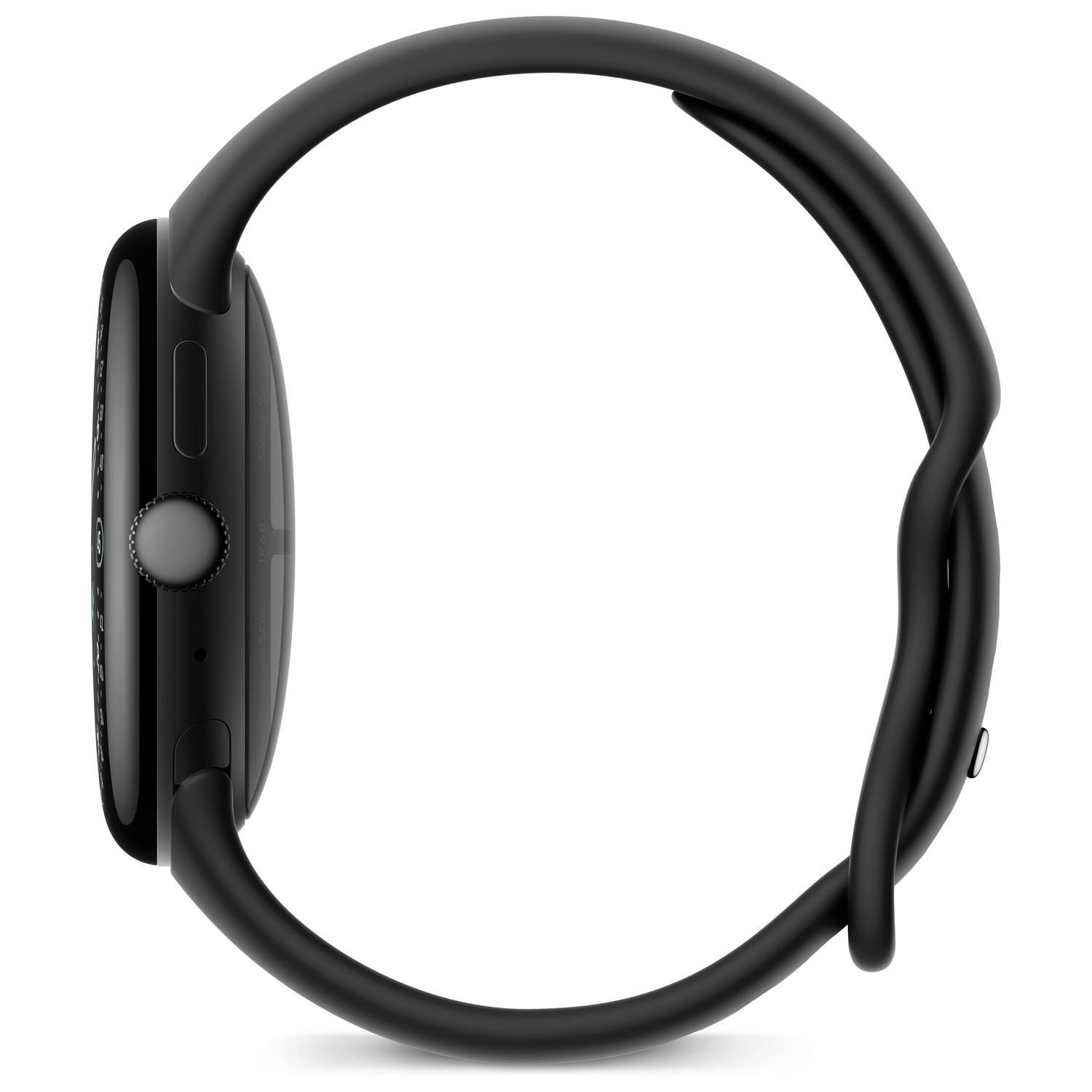 Google Pixel Watch 4 45mm Matte Black Aluminum Case with Obsidian Active Band