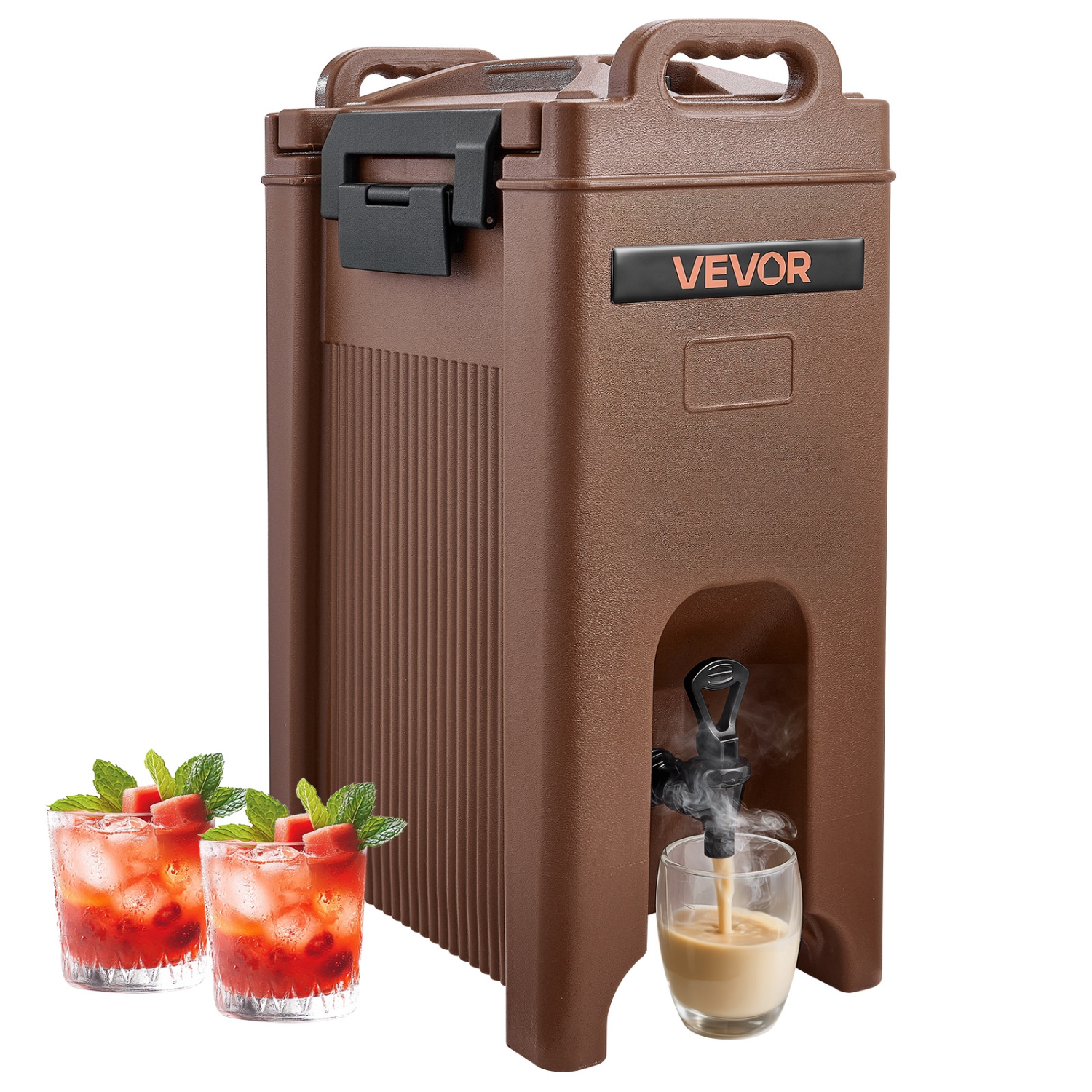 VEVOR 5 Gal/19L Insulated Beverage Dispenser, Hot and Cold Beverage Server with Spigot & Handle,Food-Grade Thermal Drink Dispenser Cooler for Tea