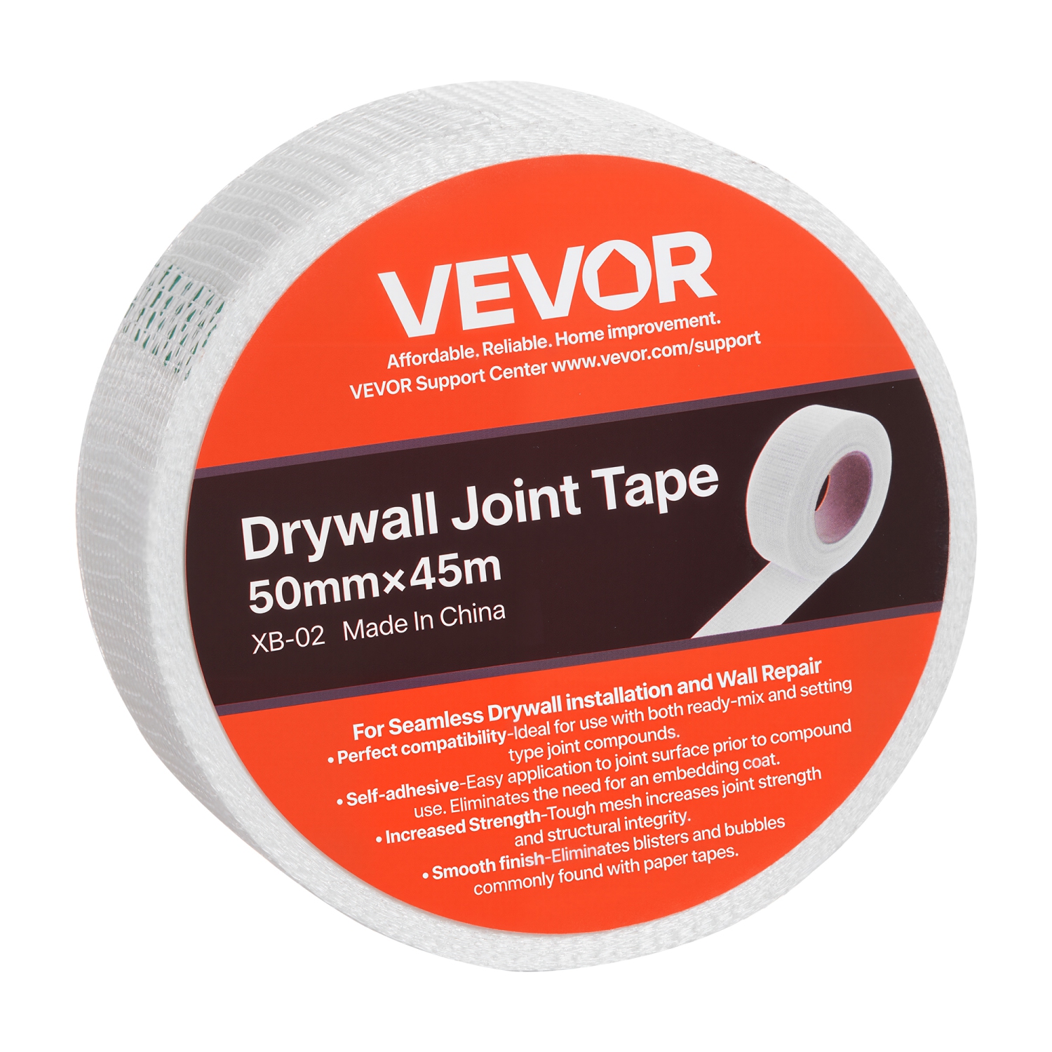 VEVOR 1.97 inch W x 147.64 ft L Drywall Mesh Tape, Self-Adhesive Fiberglass Drywall Joint Tape, 36 Rolls Dry Wall Patch for Easy Sheetrock Ceiling