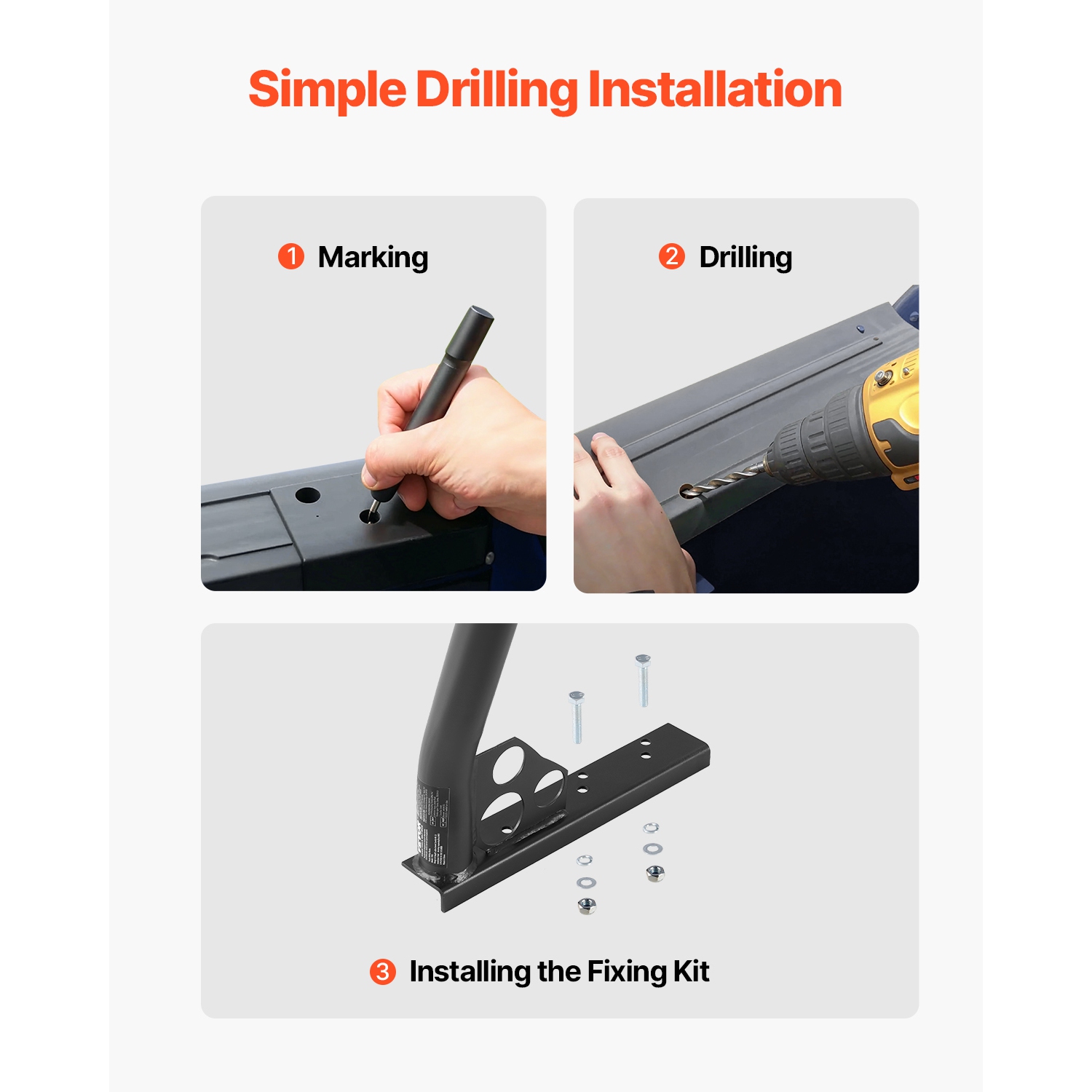 VEVOR 49-73 in Width Truck Ladder Rack, Extendable Universal Cargo Rack, Heavy Duty Steel with 800lbs Static Load Capacity, for Canoes, Surfboards,