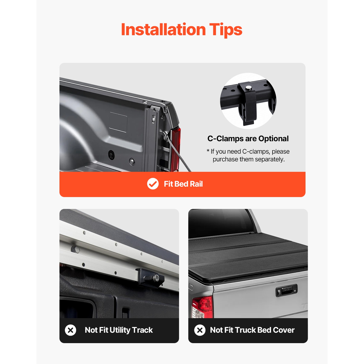 VEVOR 49-73 in Width Truck Ladder Rack, Extendable Universal Cargo Rack, Heavy Duty Steel with 800lbs Static Load Capacity, for Canoes, Surfboards,