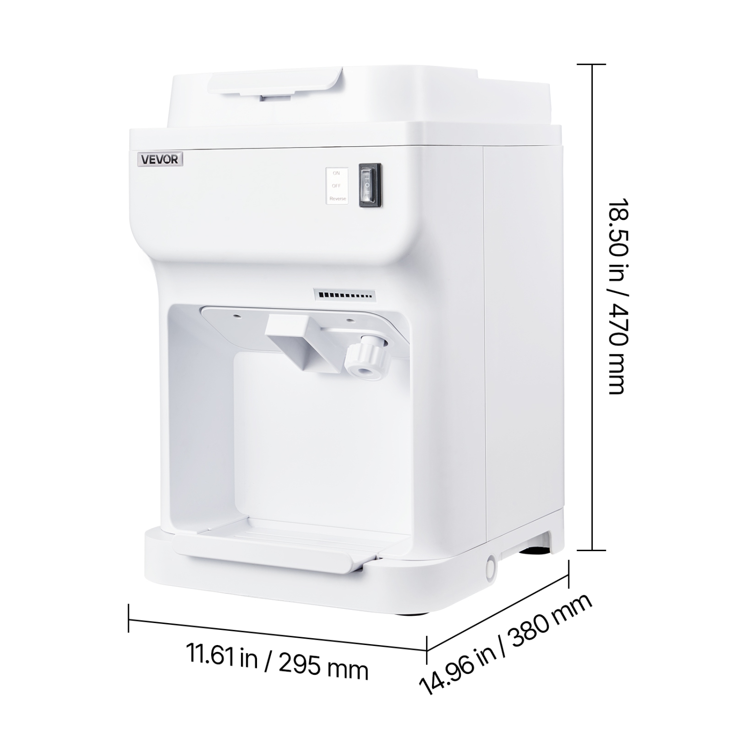 VEVOR 350W Commercial Ice Shaver Crusher, 220lbs Per Hour Electric Snow Cone Maker with 4L Ice Cube Box,1500RPM Tabletop Shaved Ice Machine for