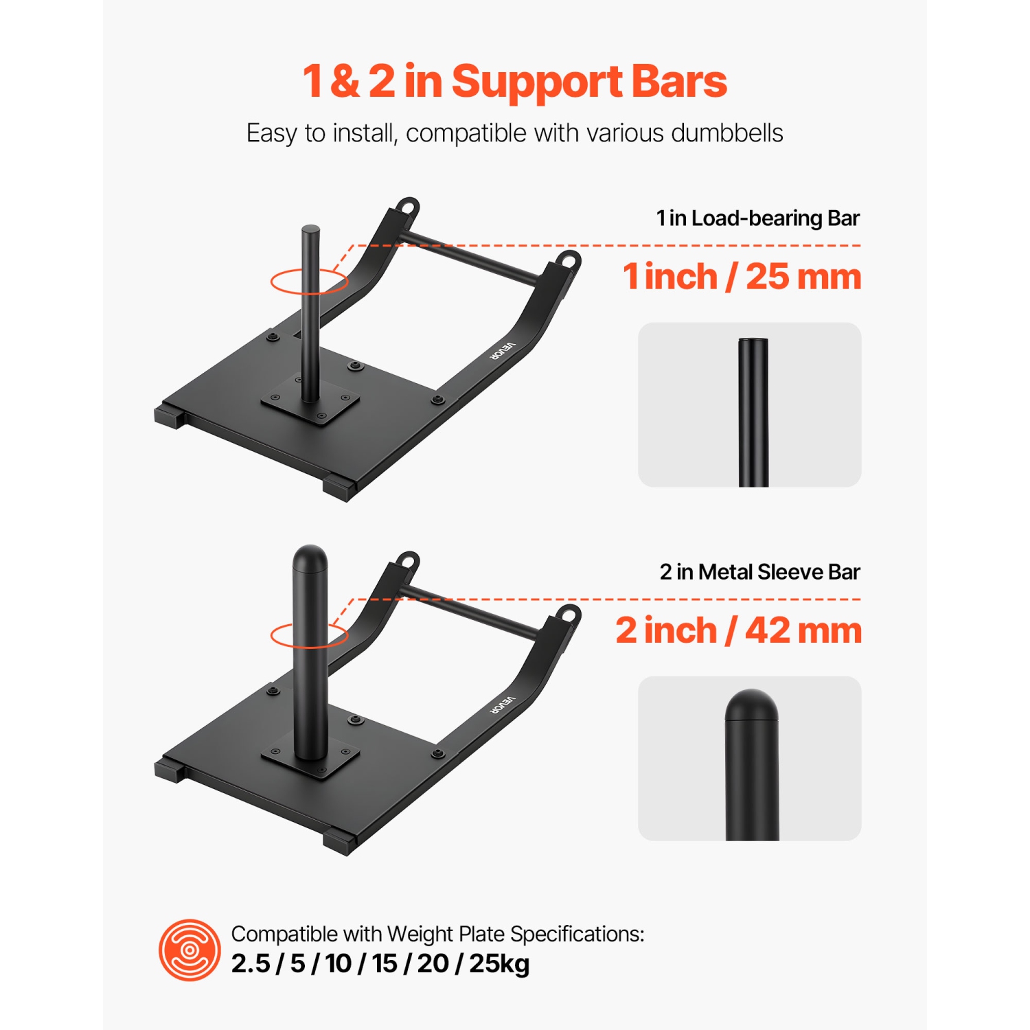 VEVOR Weight Sled, Steel Power Sled, Fitness Strength Training Sleds for Athletic Exercise Speed Improvement, with Harness, Compatible with 1/2 in