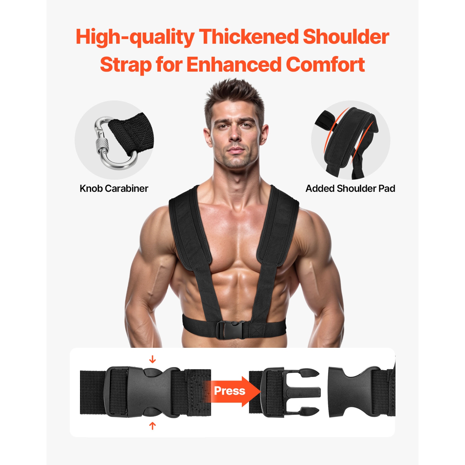 VEVOR Weight Sled, Steel Power Sled, Fitness Strength Training Sleds for Athletic Exercise Speed Improvement, with Harness, Compatible with 1/2 in