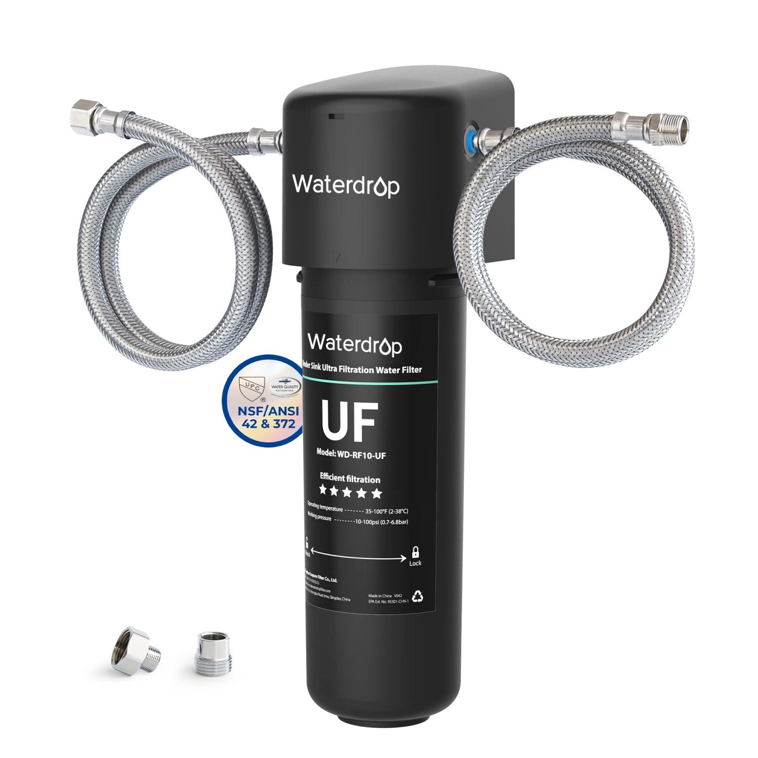 Waterdrop 10UA-UF 0.01 μm Ultra Filtration Under Sink Water Filter for Baçtёria Reduction