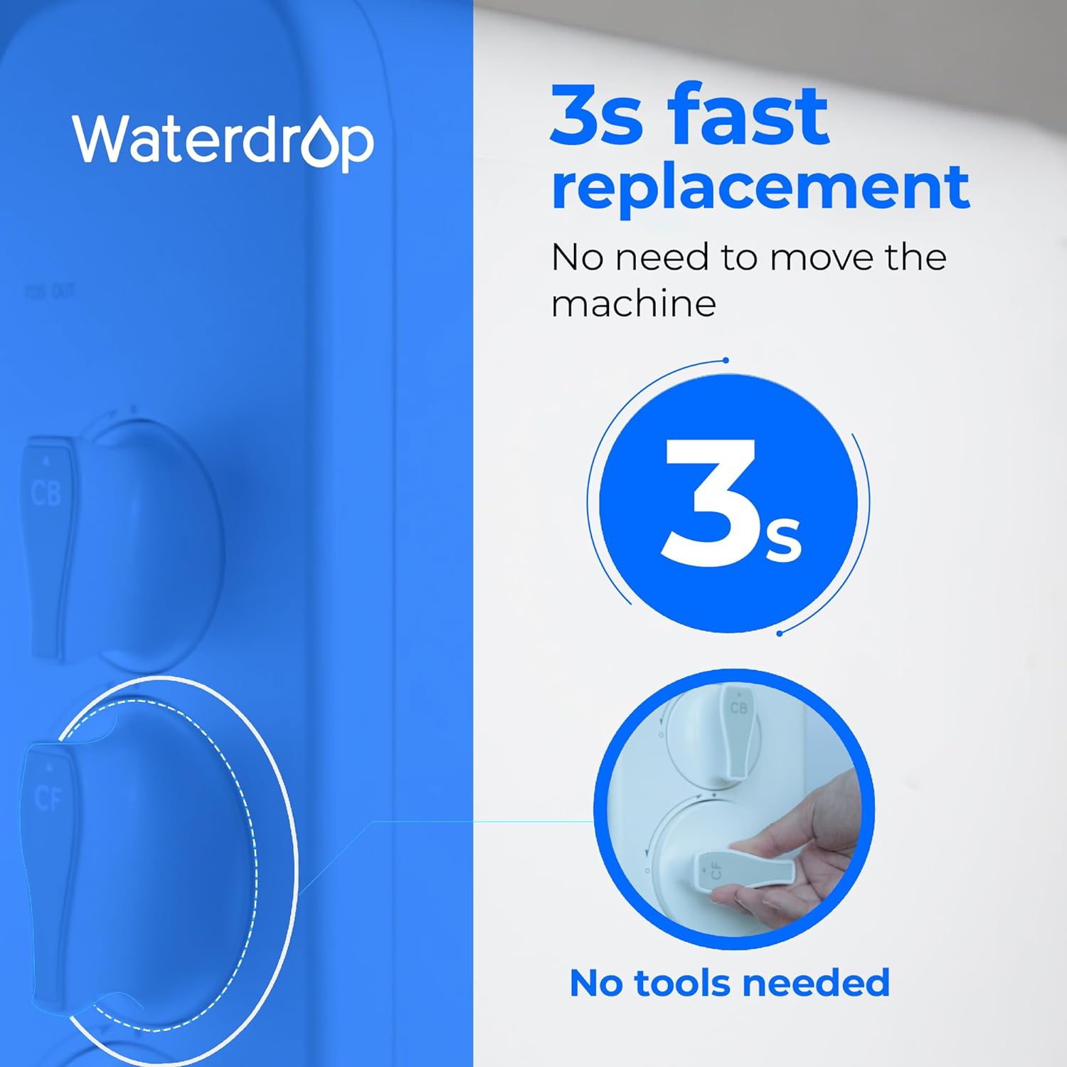 Waterdrop G3P800 Reverse Osmosis System Extra WD-PT-05P Water Filter Pitcher