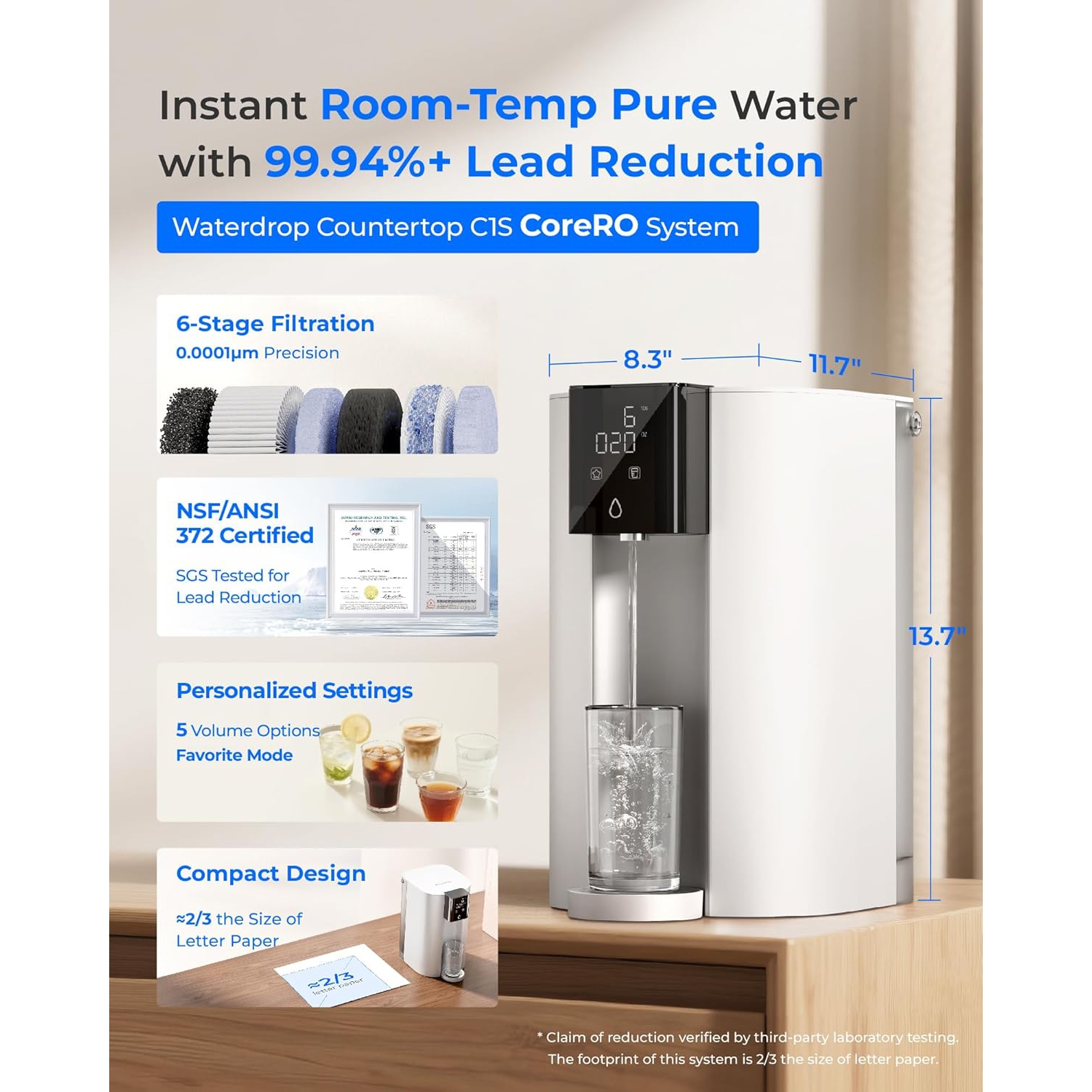 Waterdrop C1S Reverse Osmosis System Extra WD-C1RF Water Filter