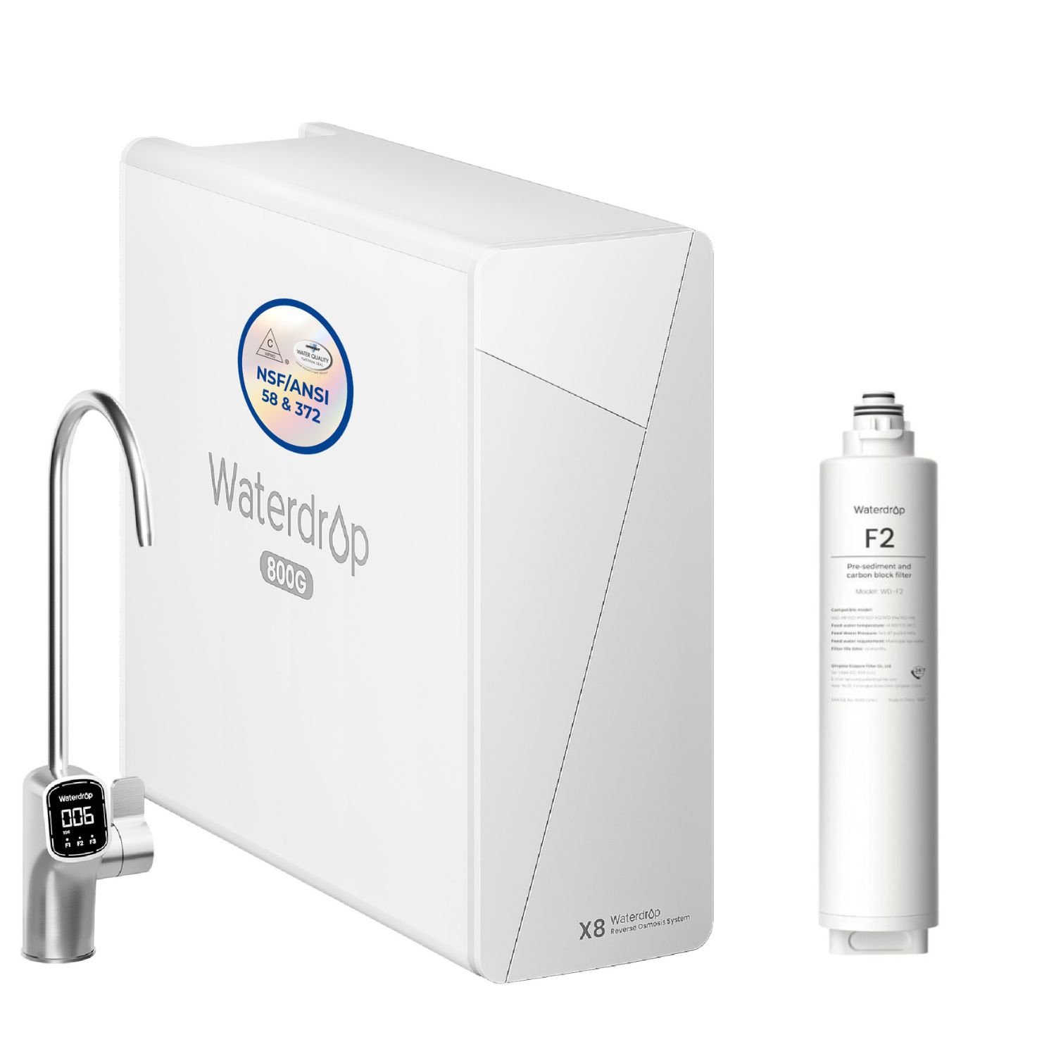 Waterdrop X8 Reverse Osmosis System Extra WD-F2 Replacement filter