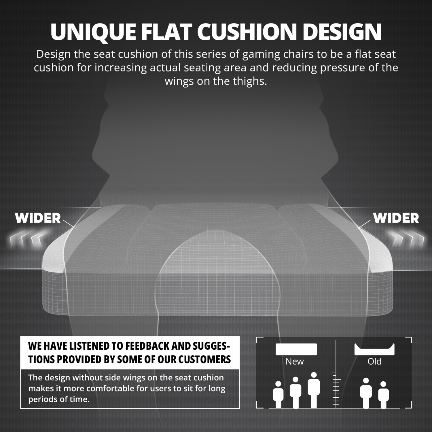 Fauteuil de jeu Dowinx respirant en cuir PU avec coussin à ressorts ensachés, fauteuil d'ordinateur ergonomique avec soutien lombaire de massage,