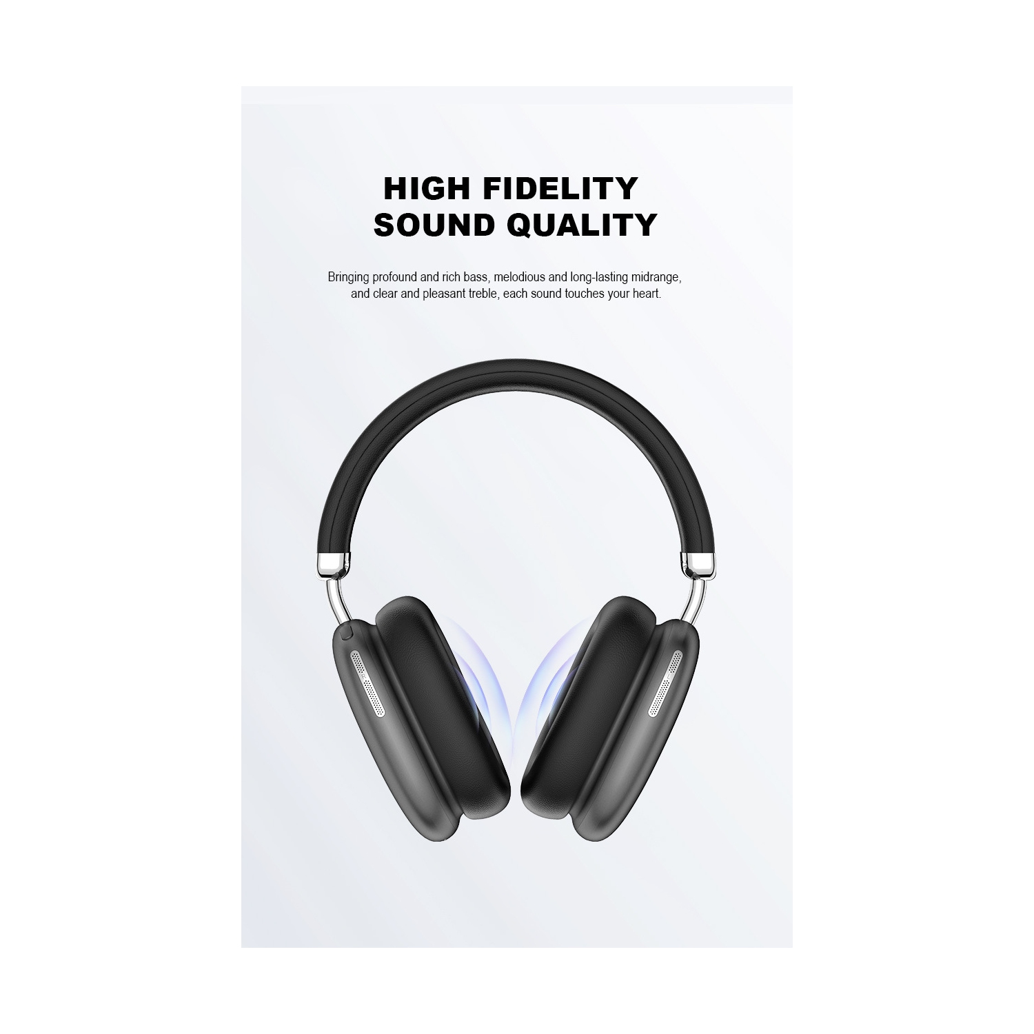 Active Noise Cancelling On-Ear Headphones with Bluetooth 5.3 Connectivity - 40mm Hi-Fi Drivers, Removable Magnetic Eartips, and Long Battery Life -