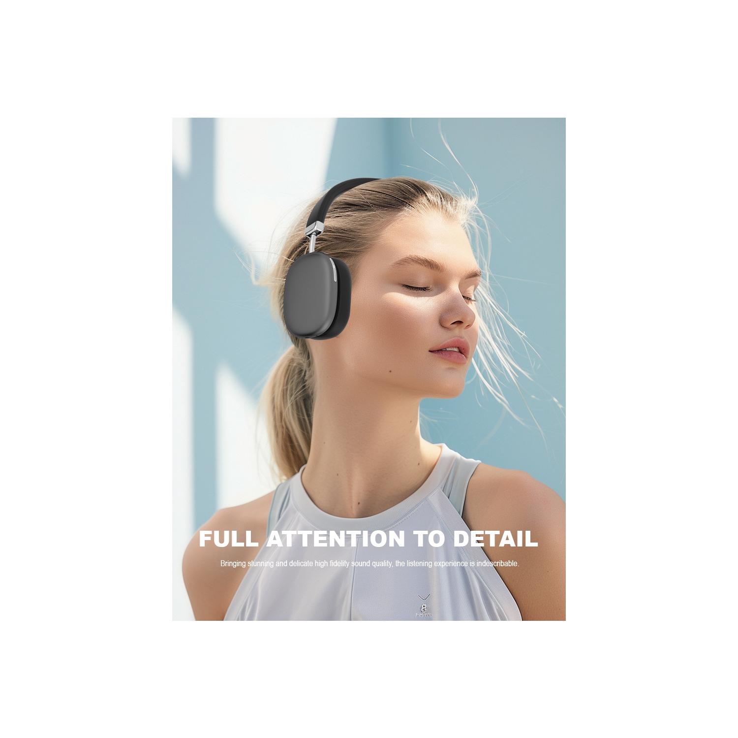 Active Noise Cancelling On-Ear Headphones with Bluetooth 5.3 Connectivity - 40mm Hi-Fi Drivers, Removable Magnetic Eartips, and Long Battery Life -