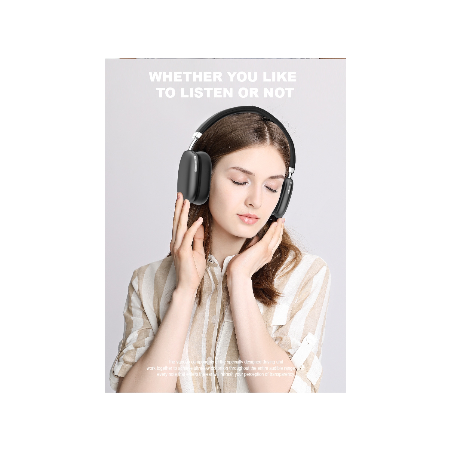 Active Noise Cancelling On-Ear Headphones with Bluetooth 5.3 Connectivity - 40mm Hi-Fi Drivers, Removable Magnetic Eartips, and Long Battery Life -