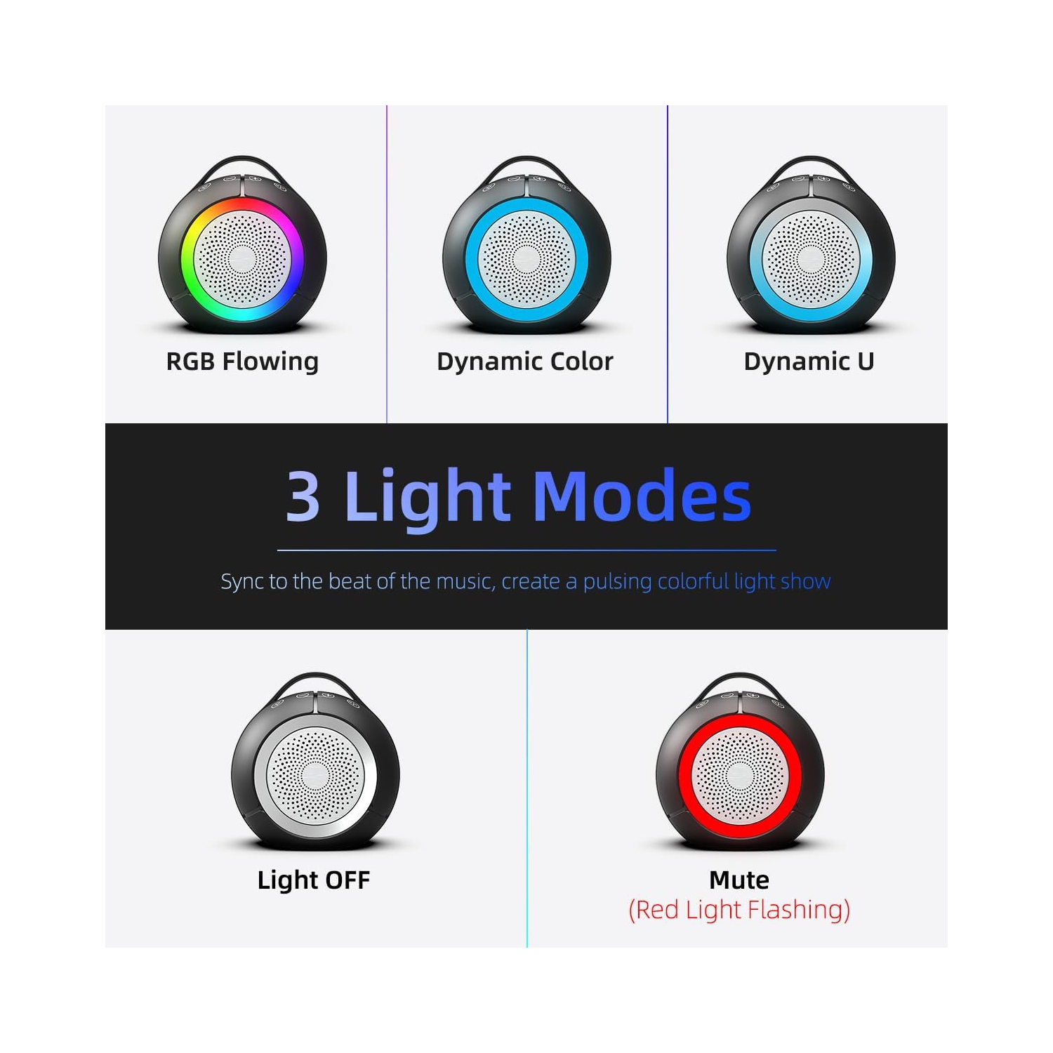 USB Computer Speaker for Desktop PC,Portable Plug-N-Play Laptop Speakers with Dynamic RGB Light,Clear Sound,Deep Bass,Touch Control,Compatible with