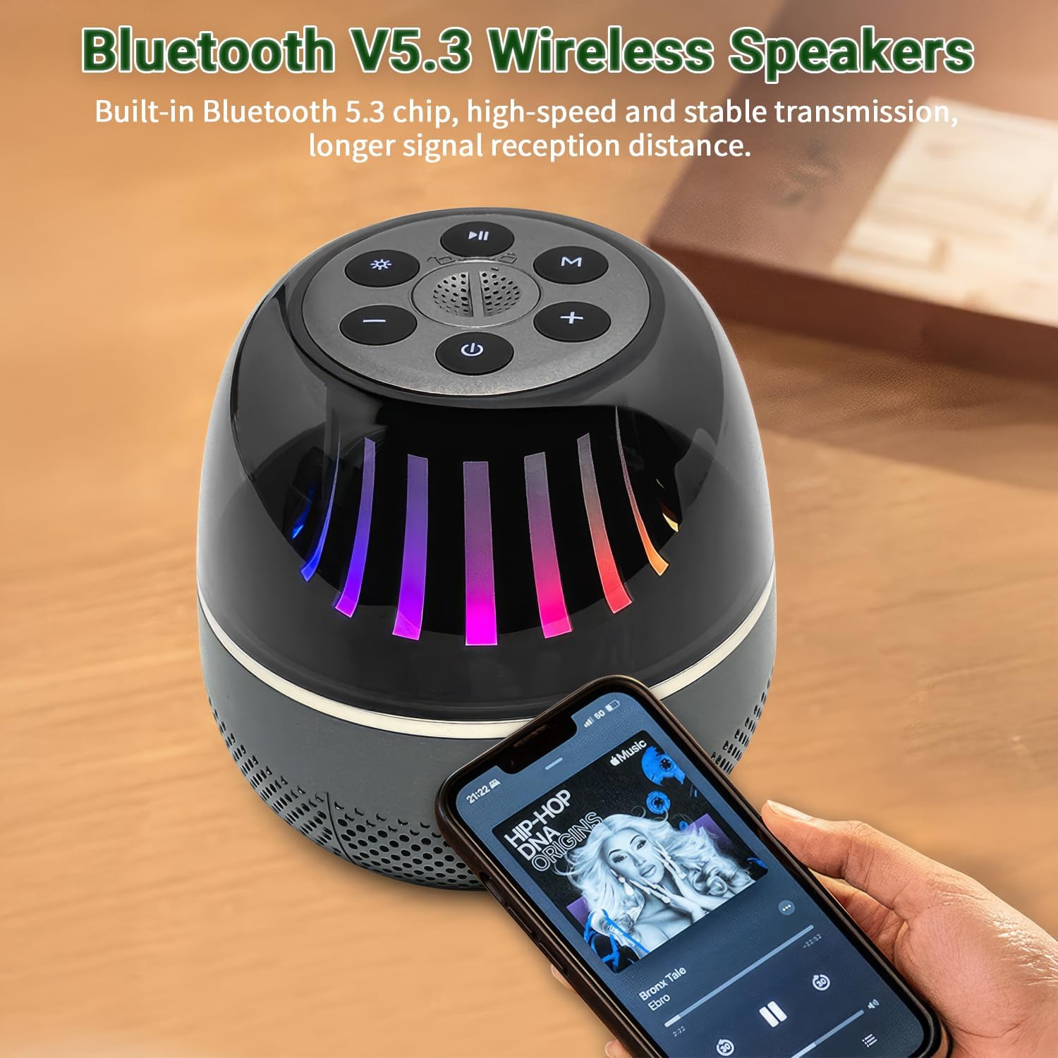 Portable Bluetooth Speaker with White Noise Machine,LED Color Lights,Aromatherapy Diffuser,Sleep Sound Machine for Sleep Yoga Home Office & Bedroom