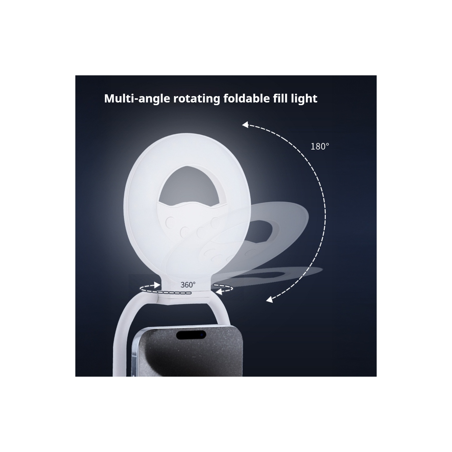 Lampe d'appoint magnétique chaude à trois couleurs, anneau lumineux LED rechargeable, lampe de caméra portative pour iPhone, lampe de photographie