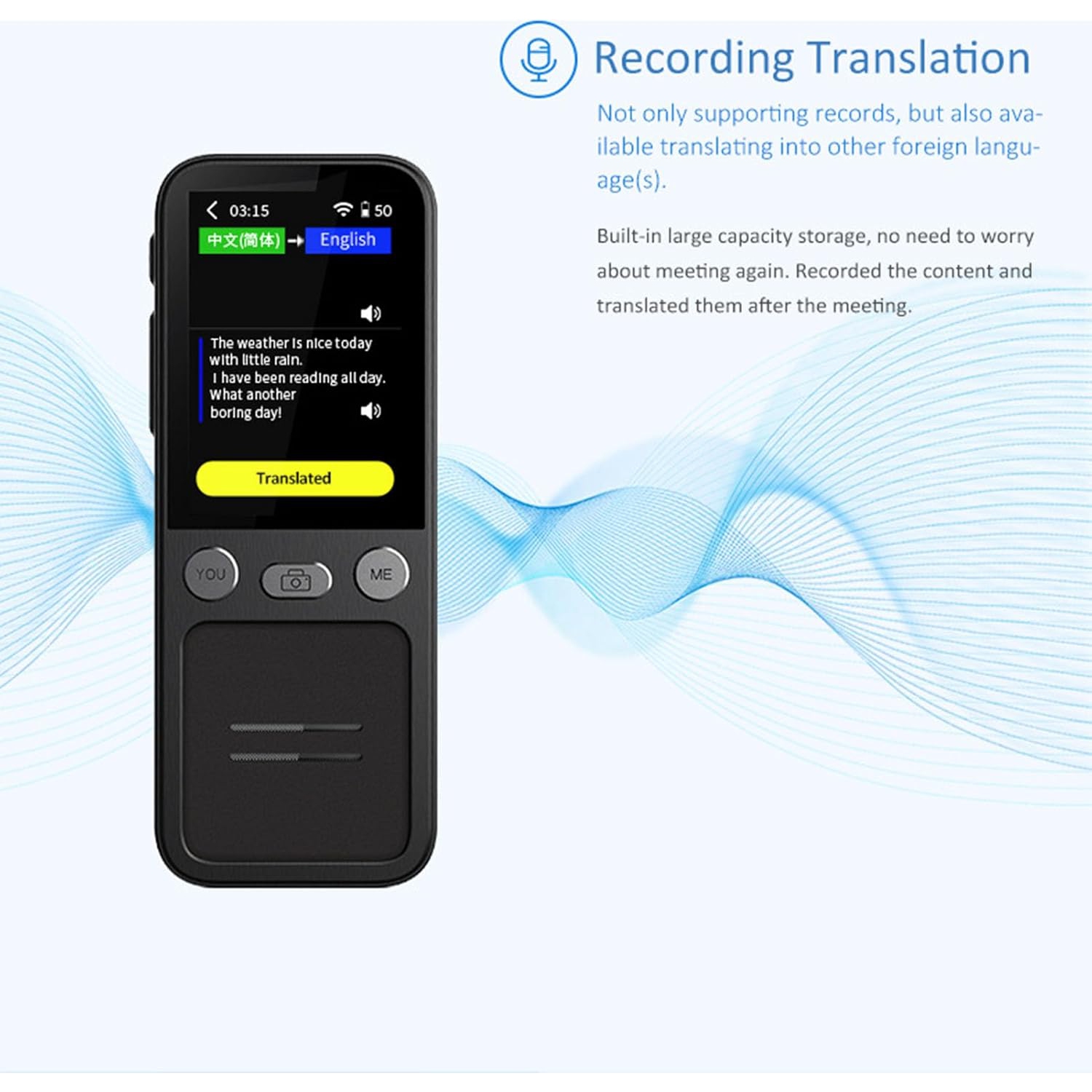 Traducteur intelligent&nbsp;: traduction hors ligne dans 10 pays, 134 langues, enregistrement photo WIFI et machine de traduction vocale intelligente