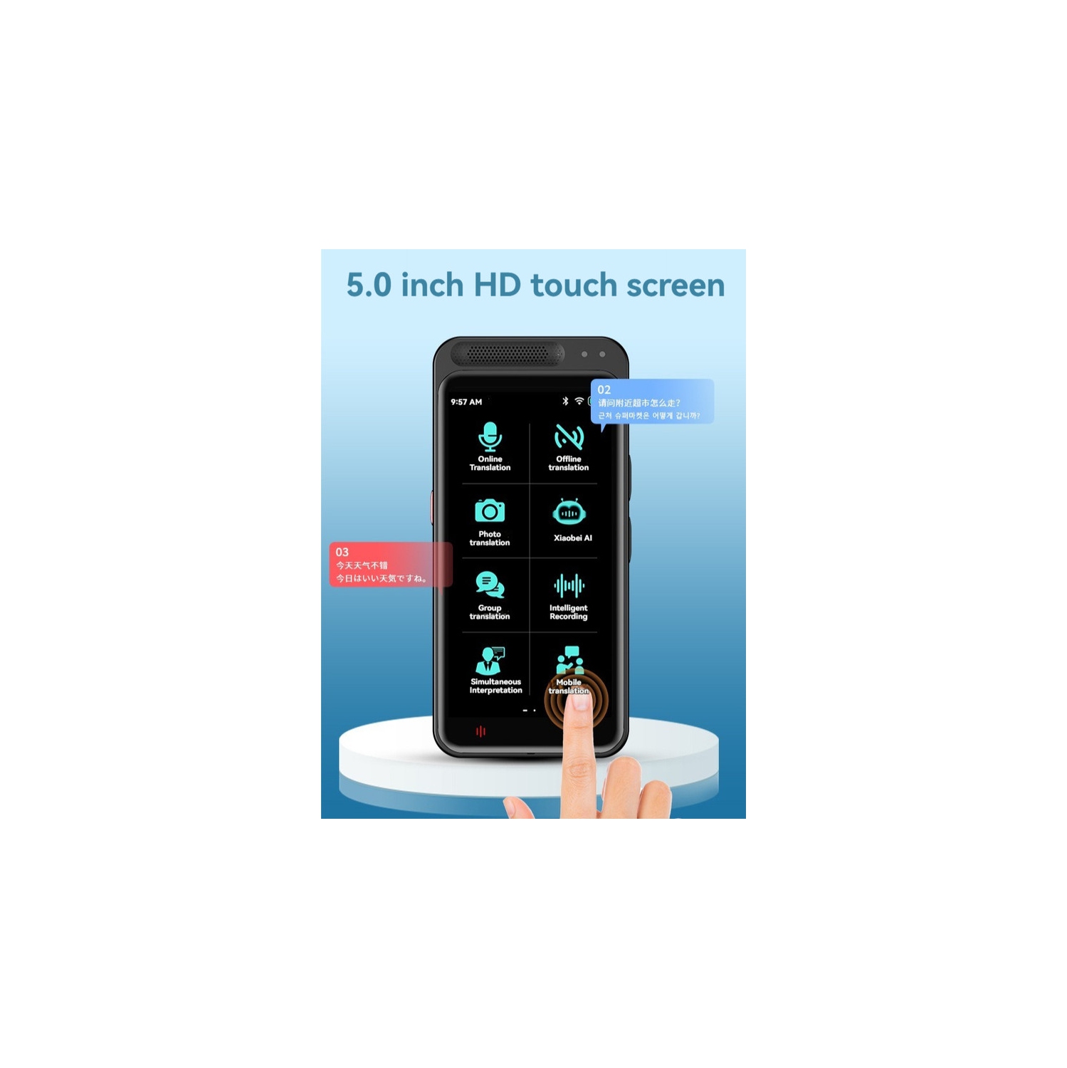 Multi-language translation, language translator, 139 languages online translation, 20 languages offline, two-way instant translation, suitable for