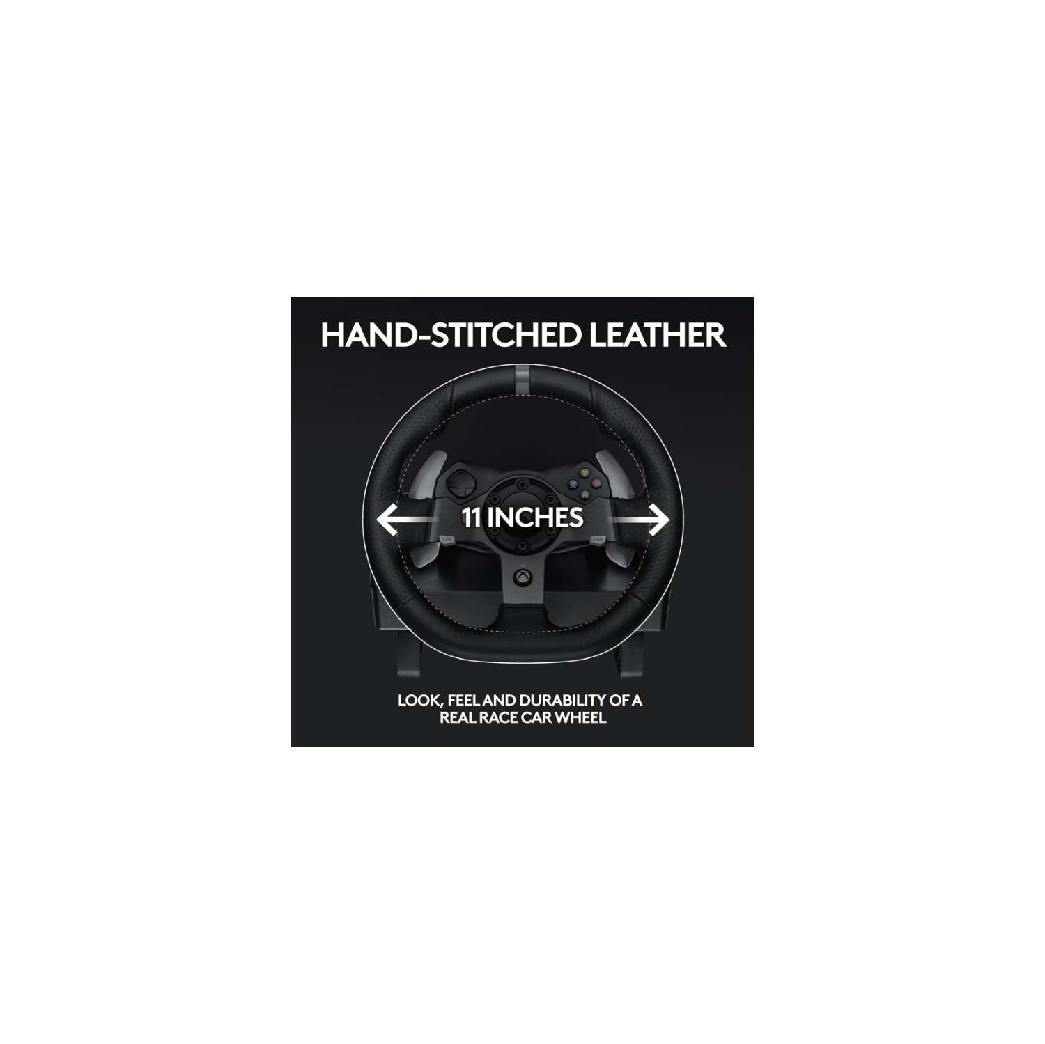 Volant de course et pédales de plancher G920 Driving Force de Logitech pour Xbox Series X|S, Xbox One, PC, Mac - Noir