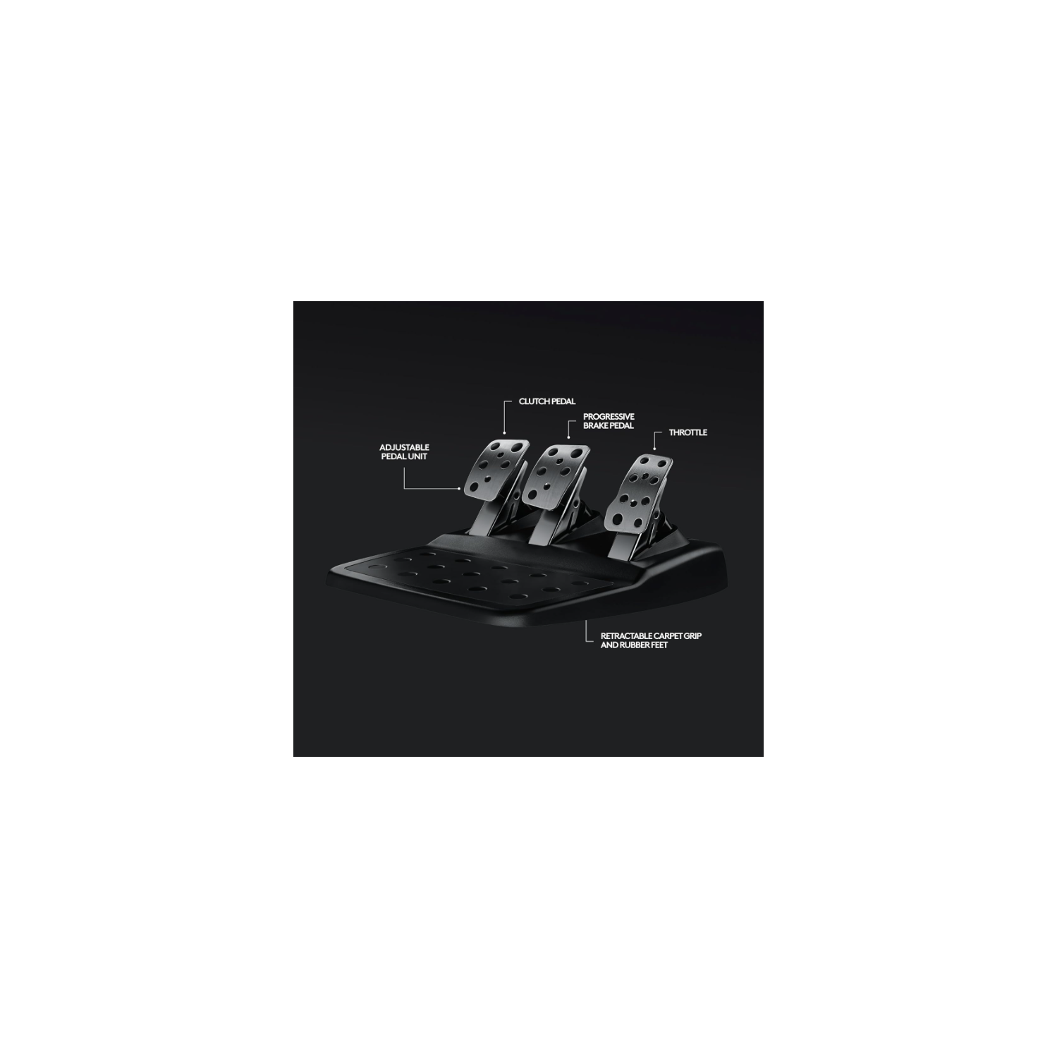 Volant de course et pédales de plancher G920 Driving Force de Logitech pour Xbox Series X|S, Xbox One, PC, Mac - Noir