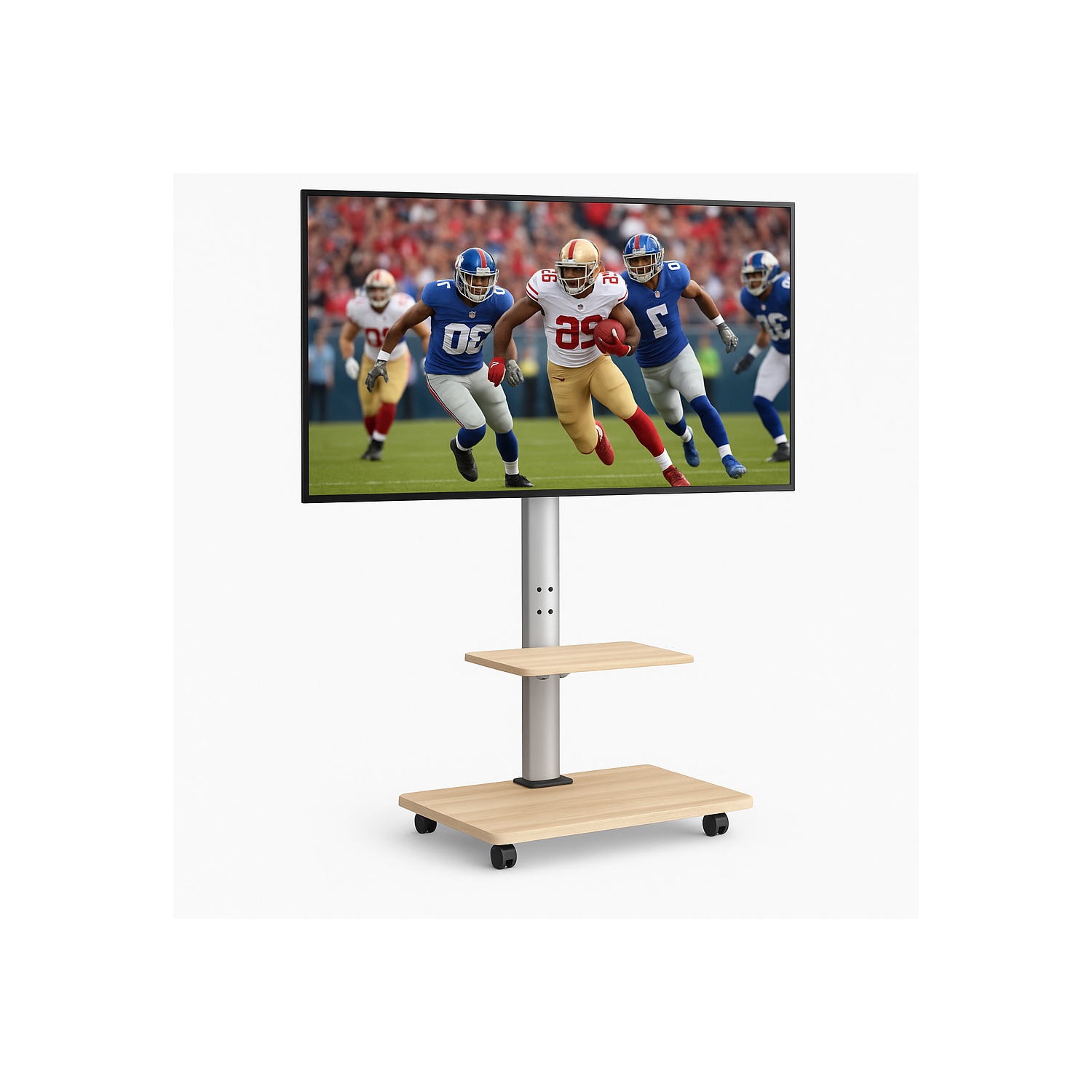 Boost Industries UC3770 Universal Mobile Height Adjustable TV Cart for 32″ to 70″ TVs