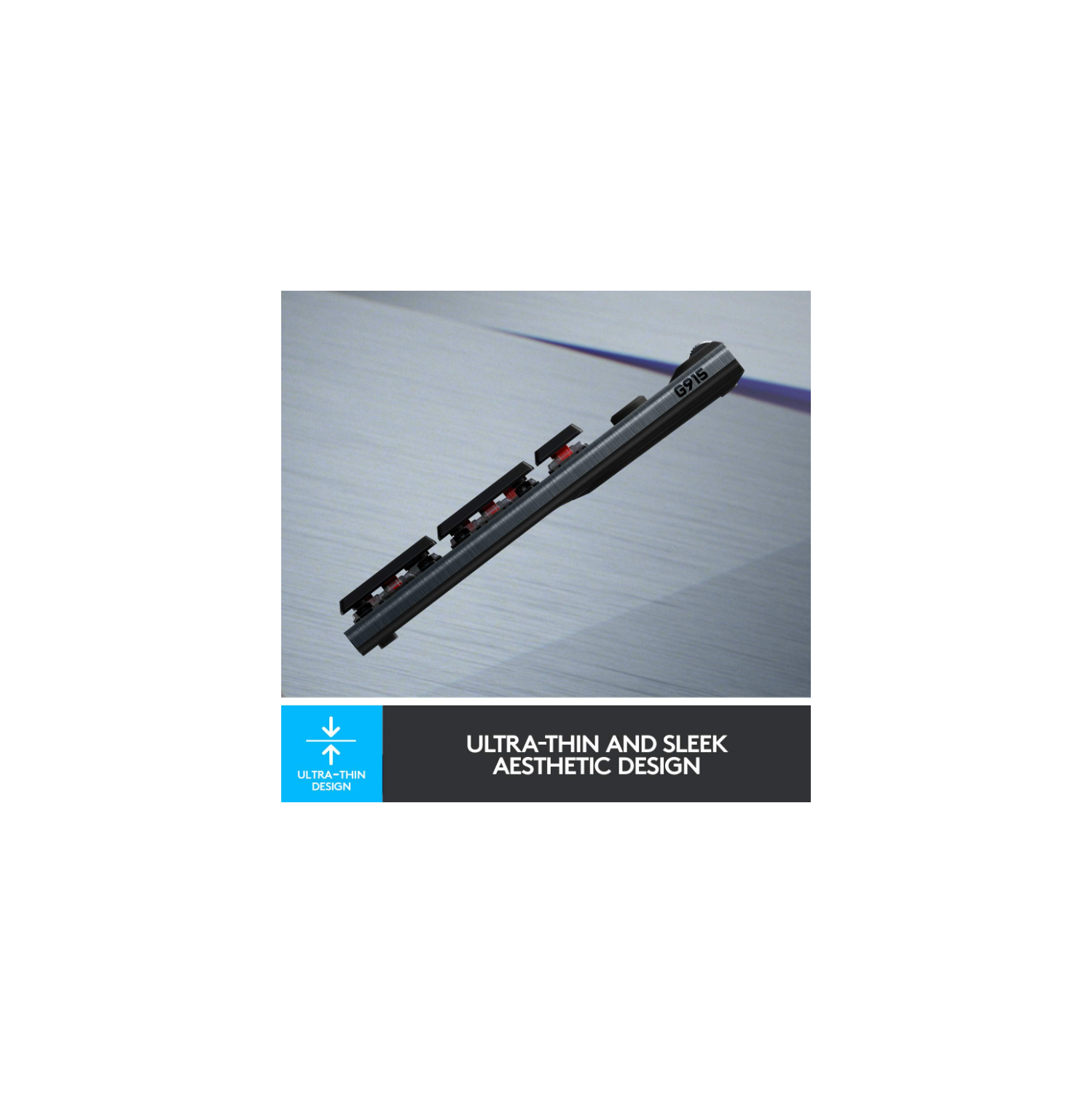 Logitech G915 LIGHTSPEED RGB Mechanical Gaming Keyboard, Low Profile GL Clicky Key Switch, LIGHTSYNC RGB - Clicky - Black