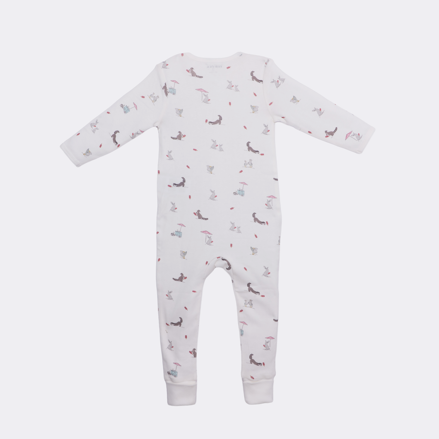 Le jouet en coton biologique haut de gamme Racoon Play and Grow Rib Foot Zippy d'Elk Baby