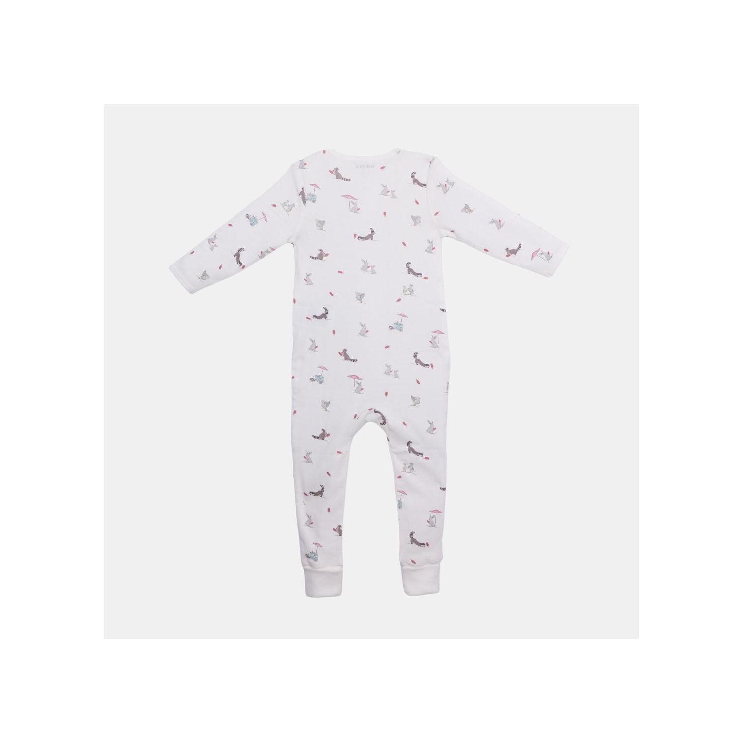Le jouet en coton biologique haut de gamme Racoon Play and Grow Rib Foot Zippy d'Elk Baby
