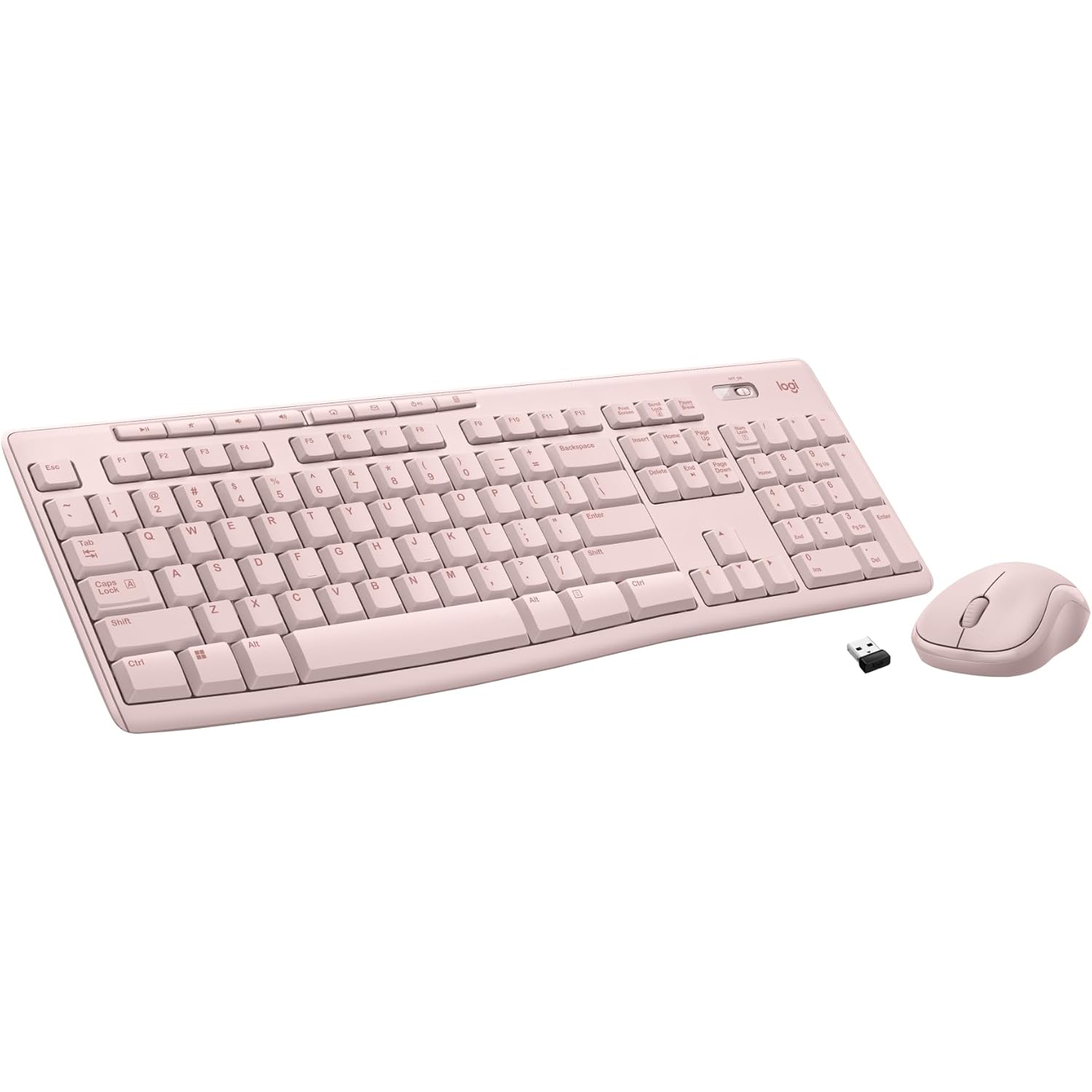 Refurbished Logitech MK270 Wireless Keyboard and Mouse Combo for Windows, 2.4 GHz, 8 Multimedia Keys, PC, Laptop, Wireless Keyboard Compact Mouse