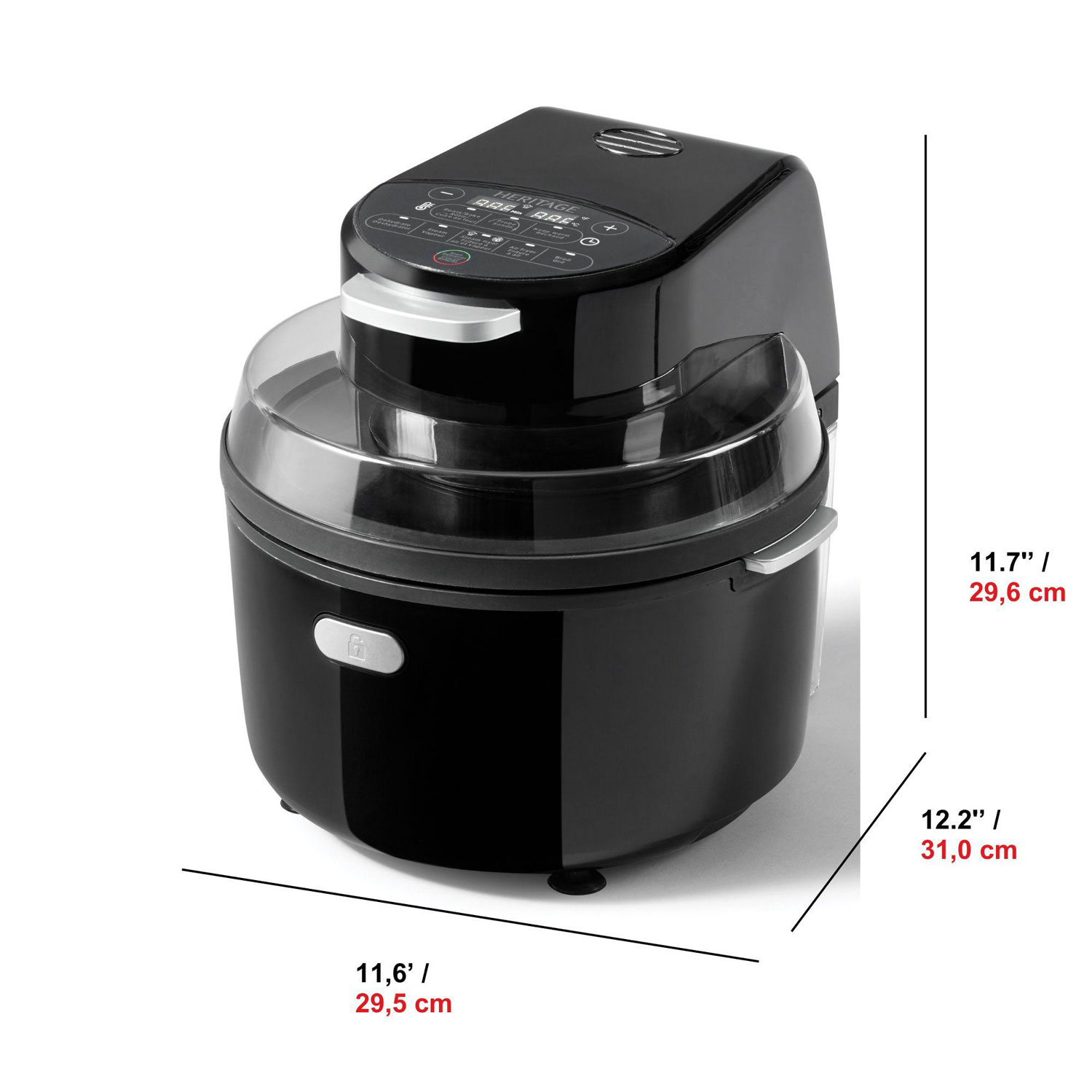 Heritage Infrared Steam Air Fryer - 4.3L/4.5Qt - Black