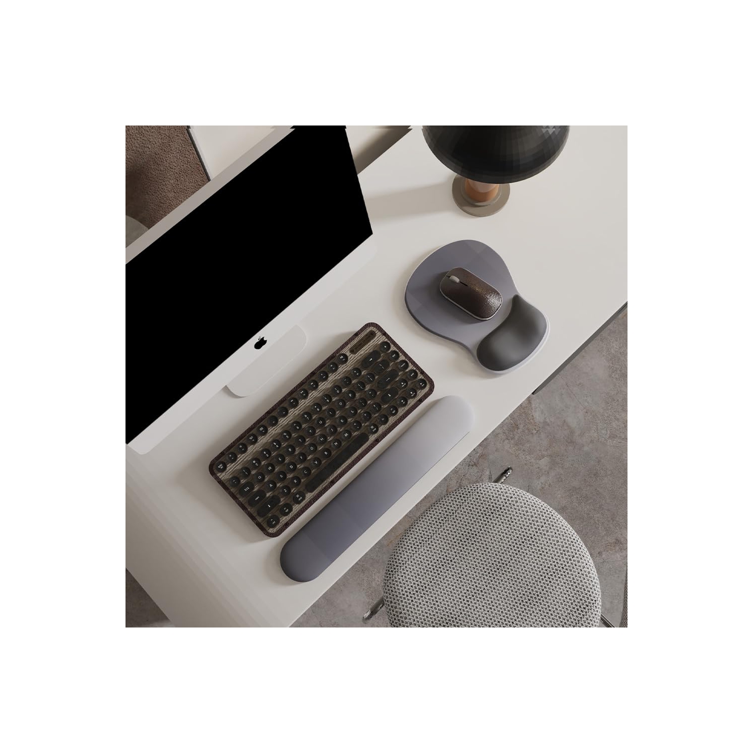 Tapis de souris ergonomique en gel pour repose-poignets Comfort Tapis de souris de bureau avec repose-poignets antidérapant, tapis de bureau pour