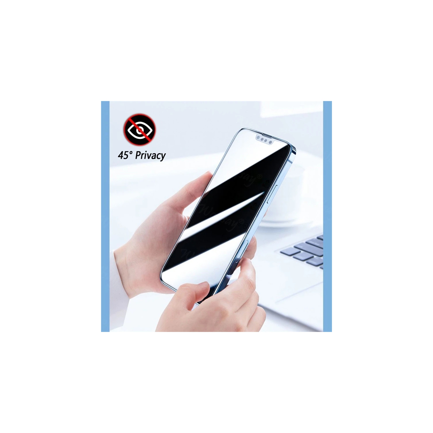 Protecteur d'écran pour téléphone 3&nbsp;A Pro - Installation facile, protecteur d'écran en verre de confidentialité - Transparent HD, antirayure