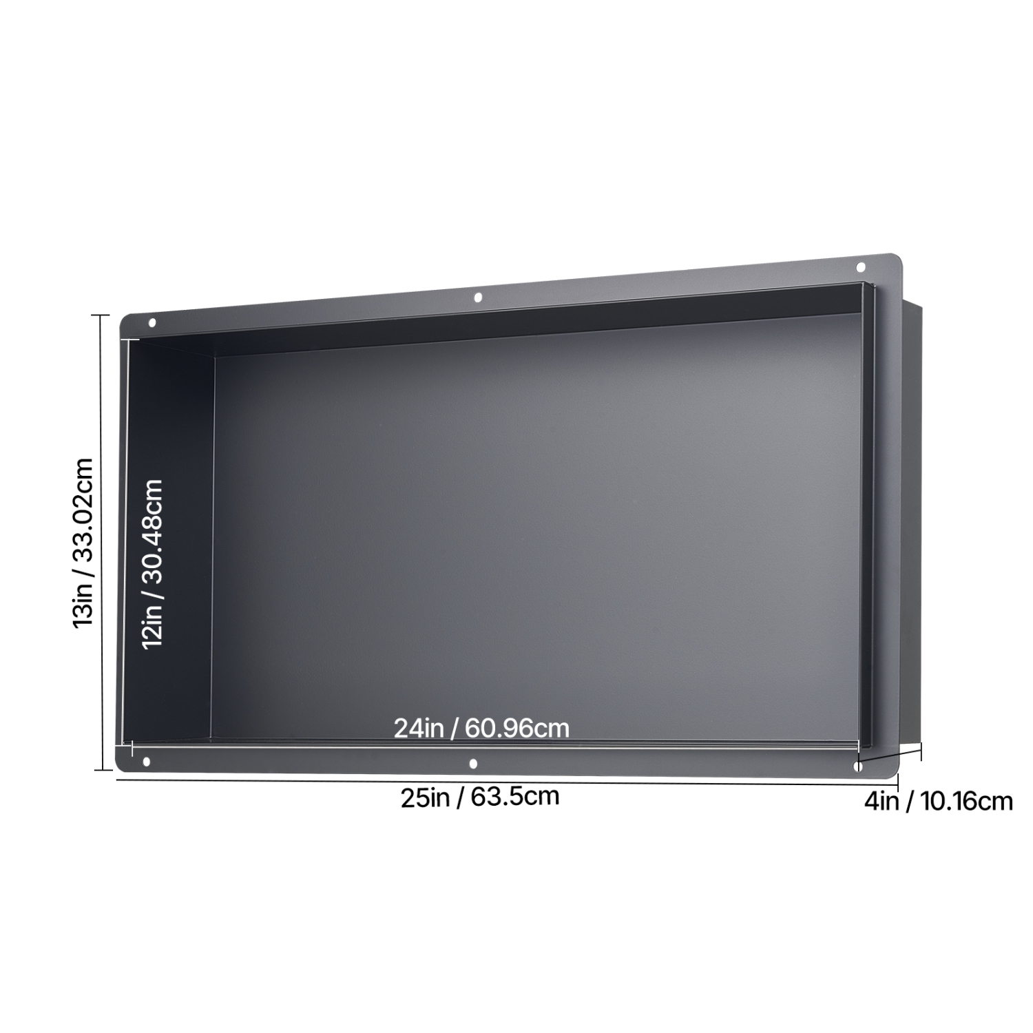 VEVOR 13 x 25 x 4 inch Shower Niche,Frameless Recessed Wall Niche, Heavy-duty Stainless Steel Modern Shampoo Storage Organizer, Sealed Waterproof,