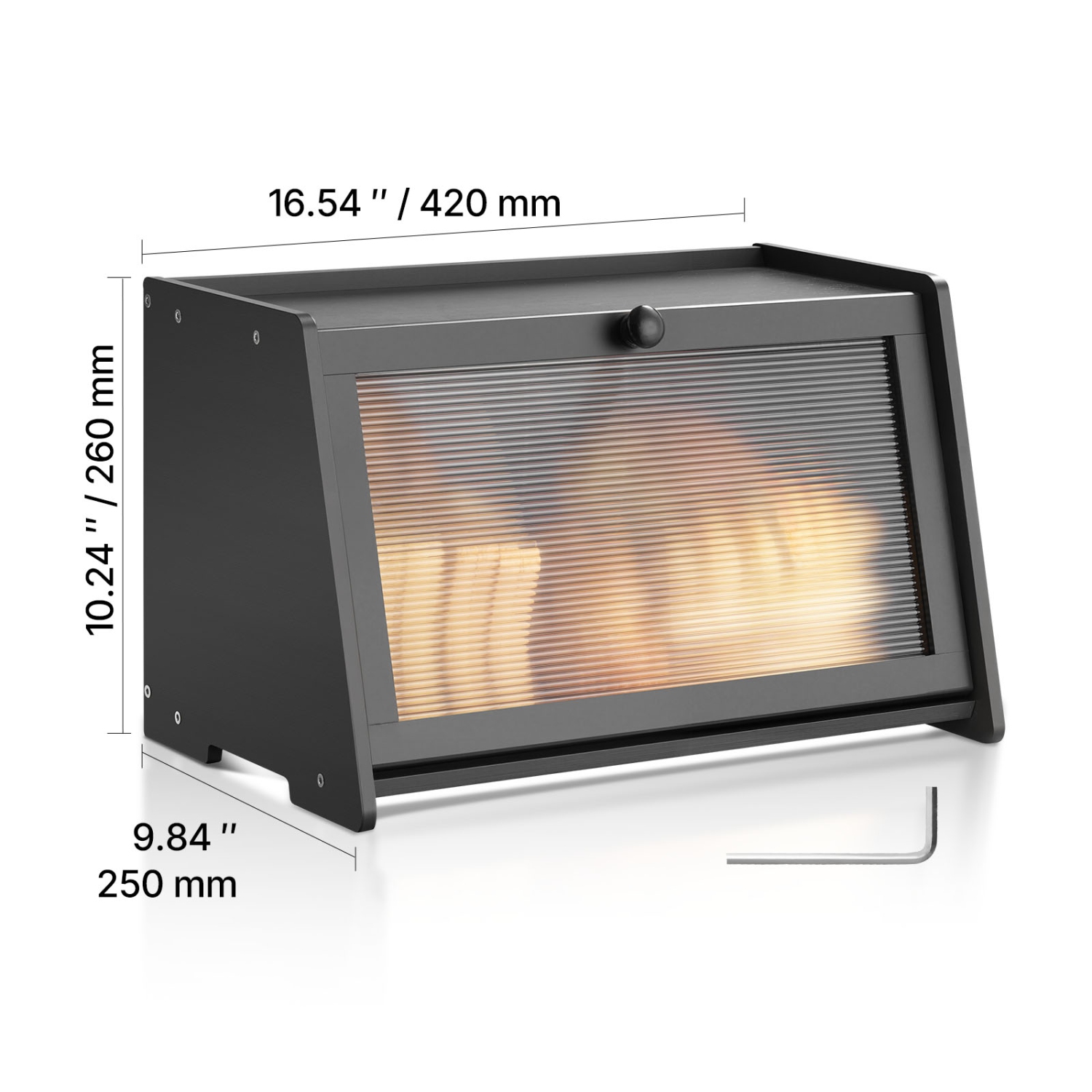 VEVOR Bread Box for Kitchen Counter, Large Capacity Bamboo Bread Storage Container, Farmhouse Wooden Breadbox Organizer for Homemade Bread, Storage