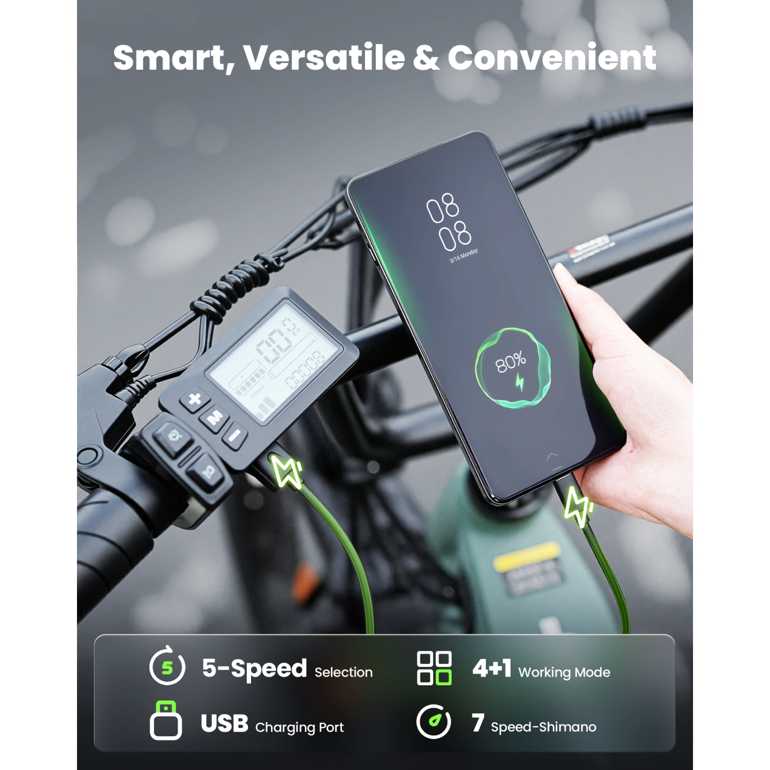 Vélo électrique U8 Pro d'isinwheel pour adultes - Blanc