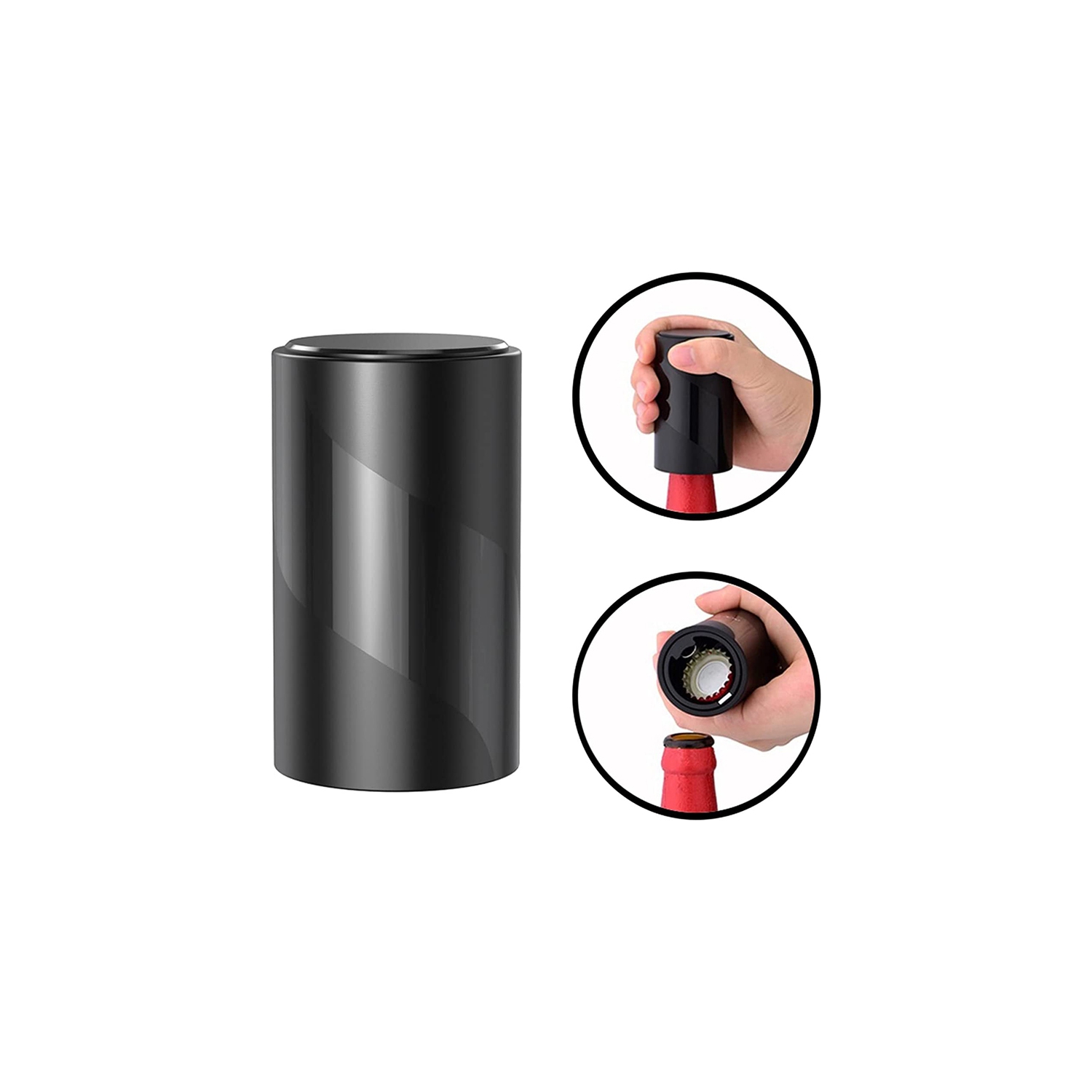 Push Down Bottle Opener, Automatic Beer Bottle Openers, Stainless Steel Instant-no-Cap Mover, Funny Kitchen Gadgets, Beer Bar Accessories Gifts for