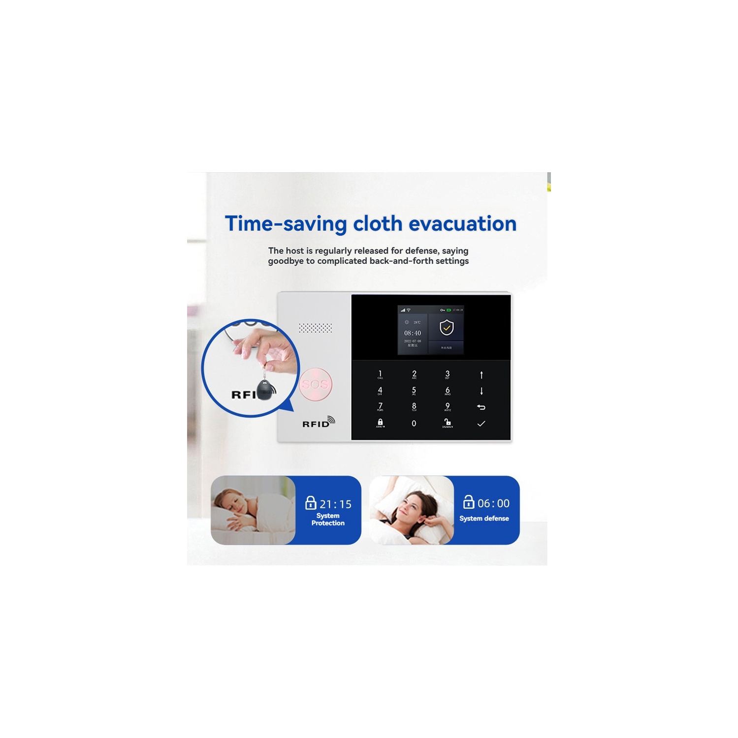 4G+WiFi Smart Anti-theft Alarm System - Remote Monitoring, App/Phone/SMS Alarm, 2.4-inch TFT Color Screen, Emergency SOS, Simple Interface, Easy