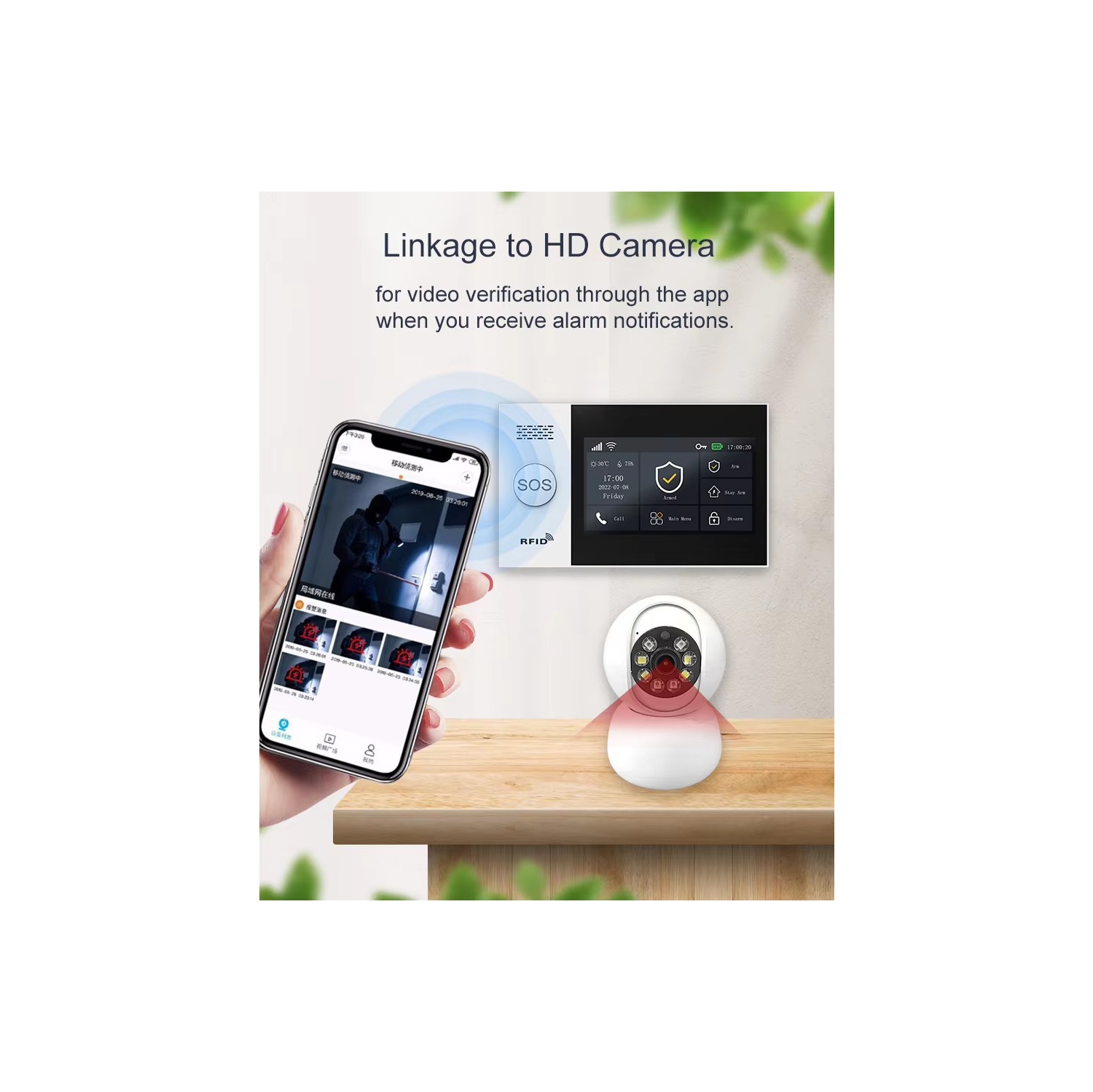 WiFi+4G Smart Home Alarm System - 4.3-inch Touchscreen/Multi-Language/Remote App Control/5 Alarm Phone Numbers with Door and Window Sensors +